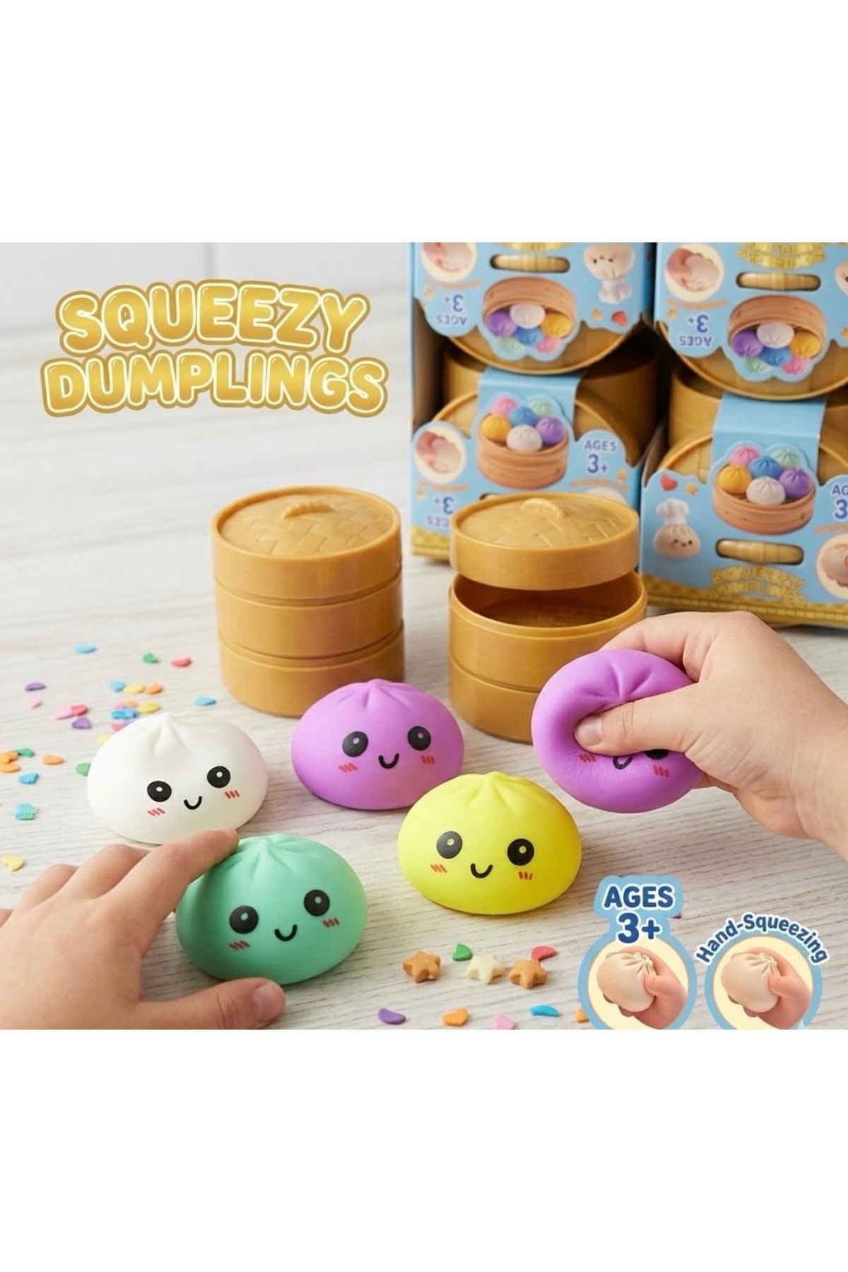 tmtoysandmore SquishyFun Rainbow Mystery Sukuşi Bun Set (Gizemli