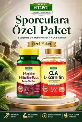 Vitapol Arginine,Citrülline,Cla,L-karnitin Spor Antrenman Paketi 2'li