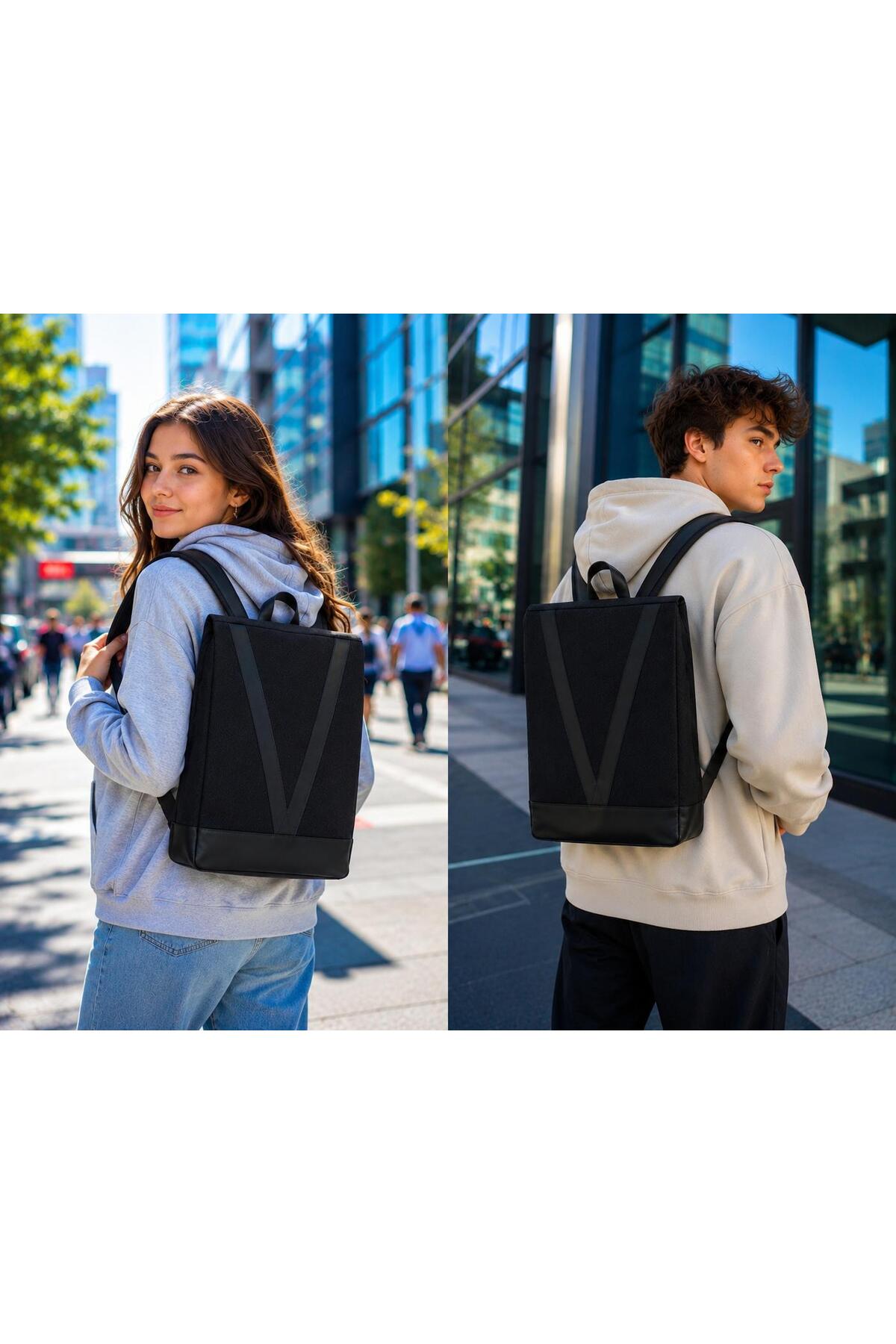 Superbag 3 BÖLMELİ 15.6 -16 İNÇ LAPTOP UYUMLU SU İTİCİ KUMAŞ ÖZELLİKLİ SIRT ÇANTASI görsel 5