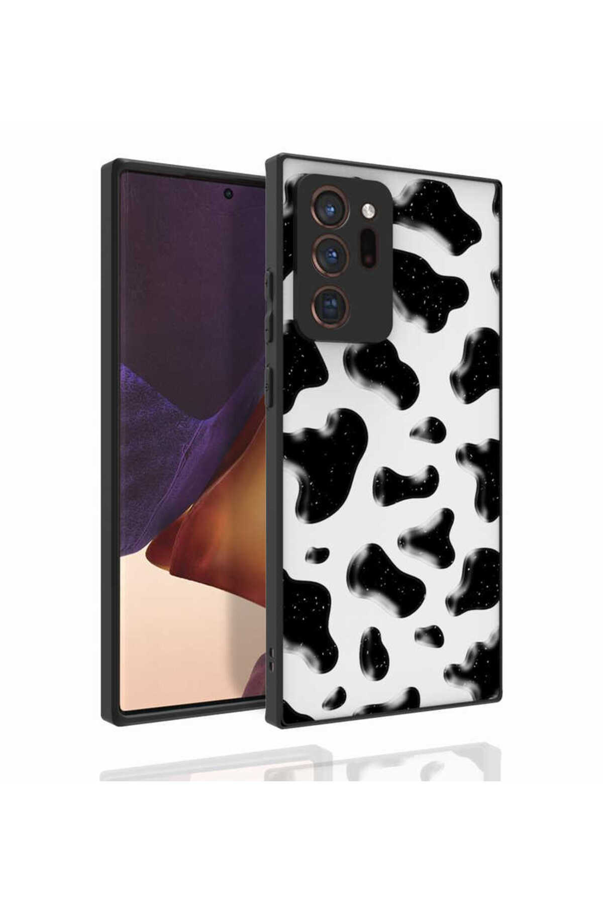 Galaxy Note 20 Ultra Uyumlu Desenli Kamera Korumalı Parlak HNZM Nora Kılıf-NO2