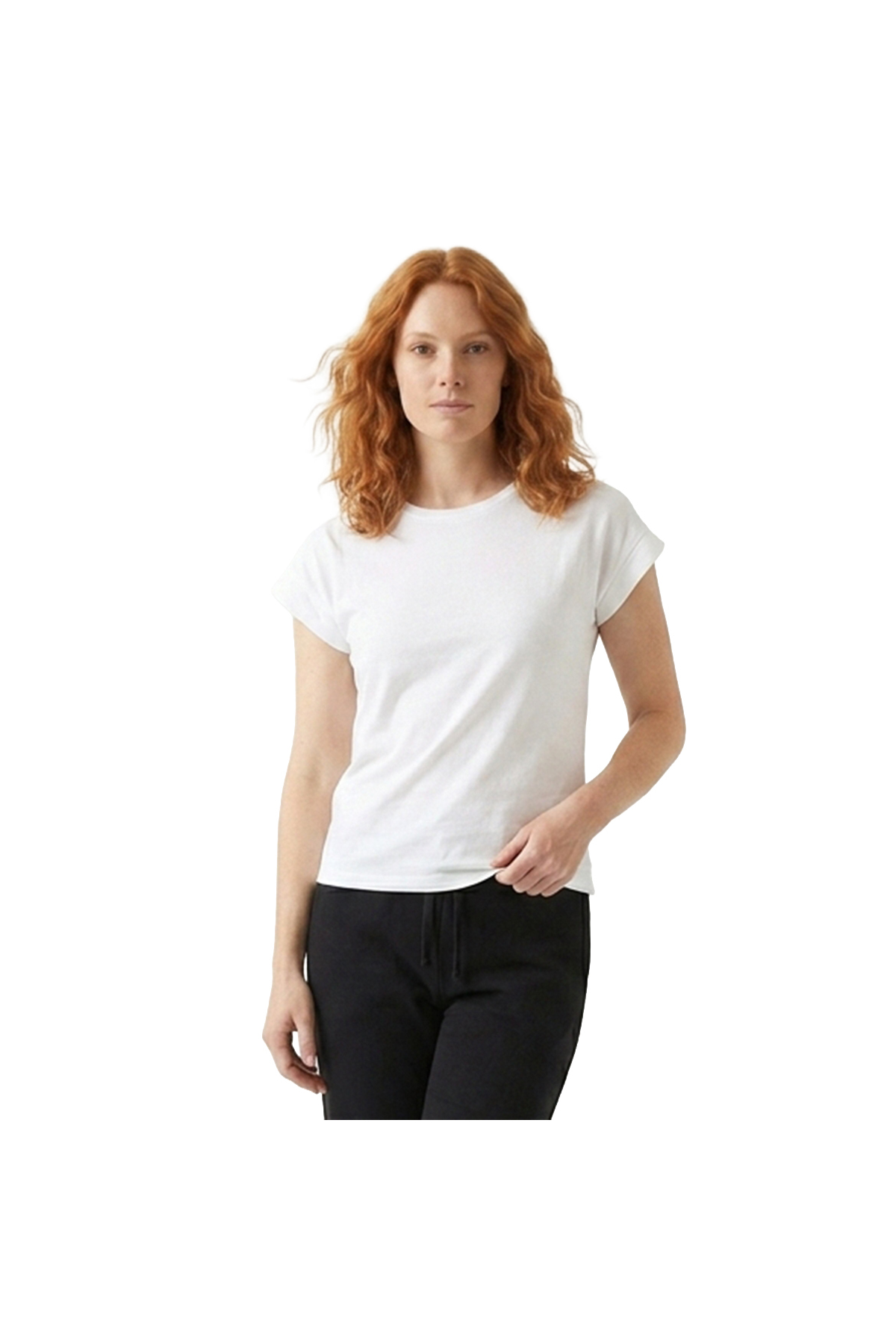Aven Kadın Beyaz Günlük Stil T-Shirt 26YK0028-KBYZ