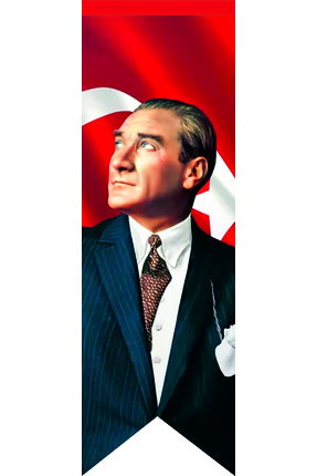 MAVİ DENİZ REKLAM ATATÜRK KIRLANGIÇ KIRAVATLI RESİM 70X210 CM