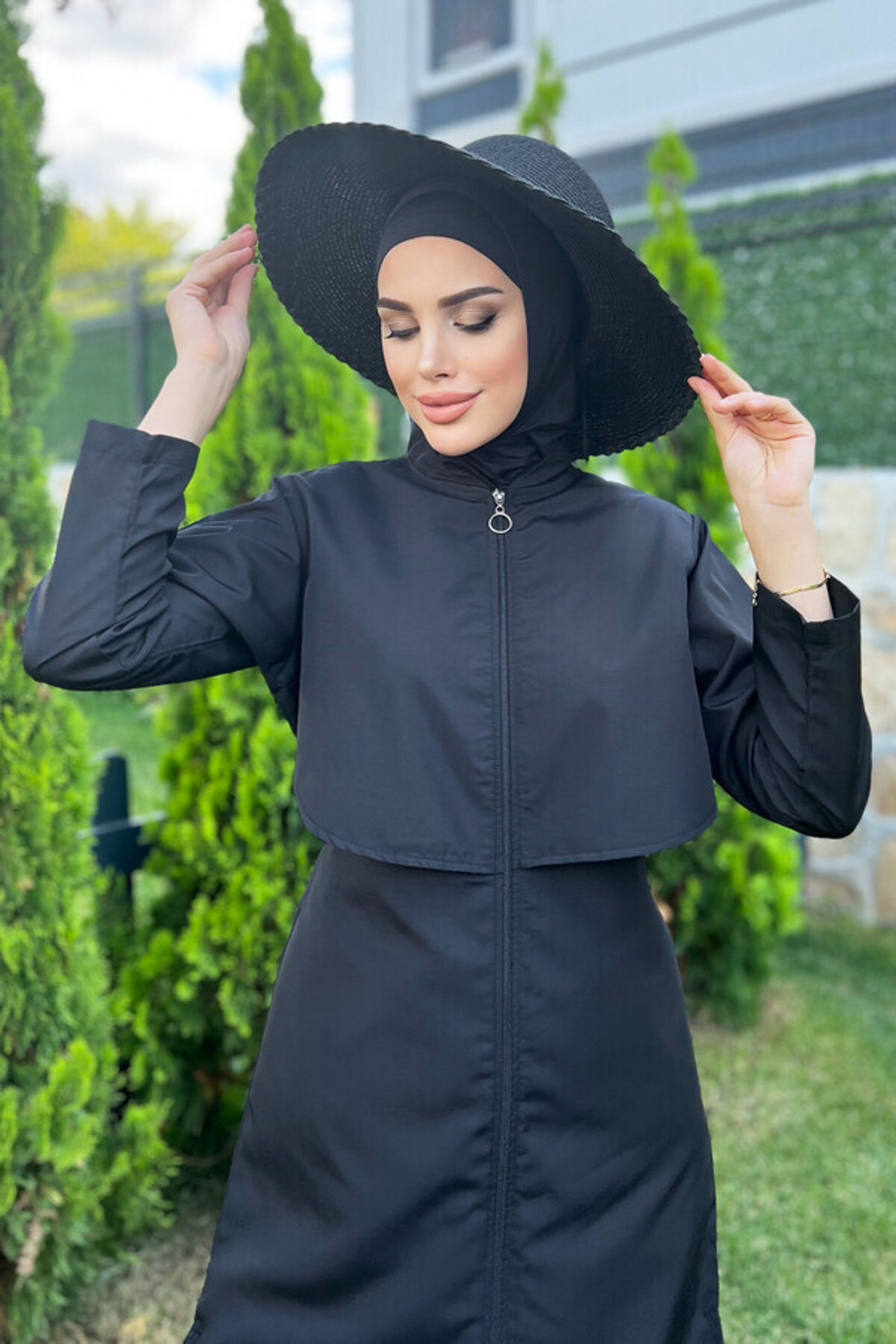 Front Covered Parachute Fully Closed Modest Swimwear Nuray