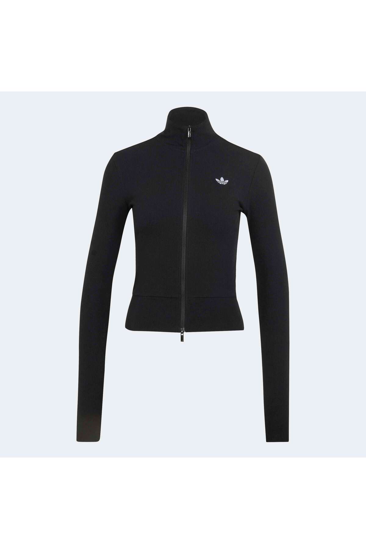 adidas Ess Rib Fz Tt Kadın Spor Sweatshirt KR3598 görsel 4