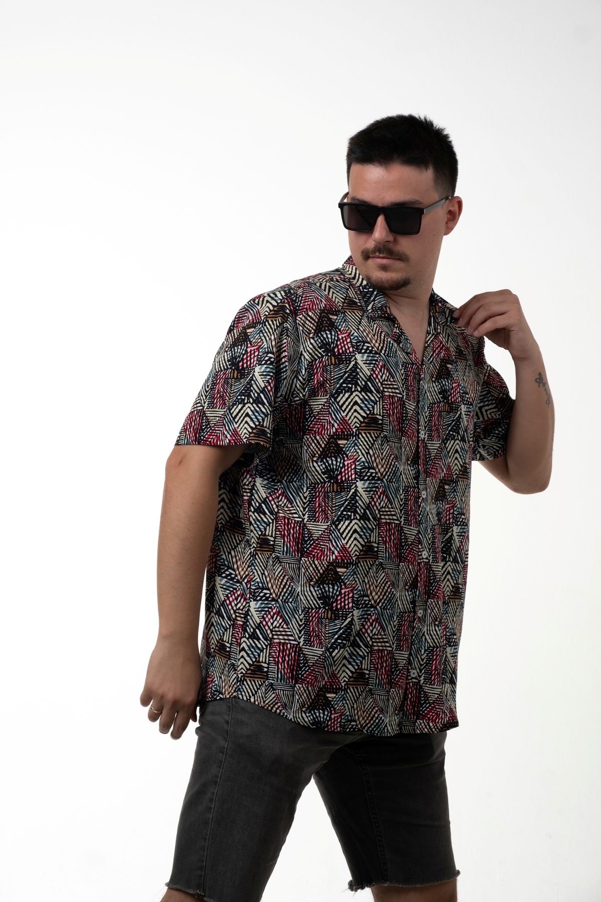 SÖR BÜLEND Erkek Büyük Beden Hawaii Kısa Kollu Yazlık Gömlek görsel 3