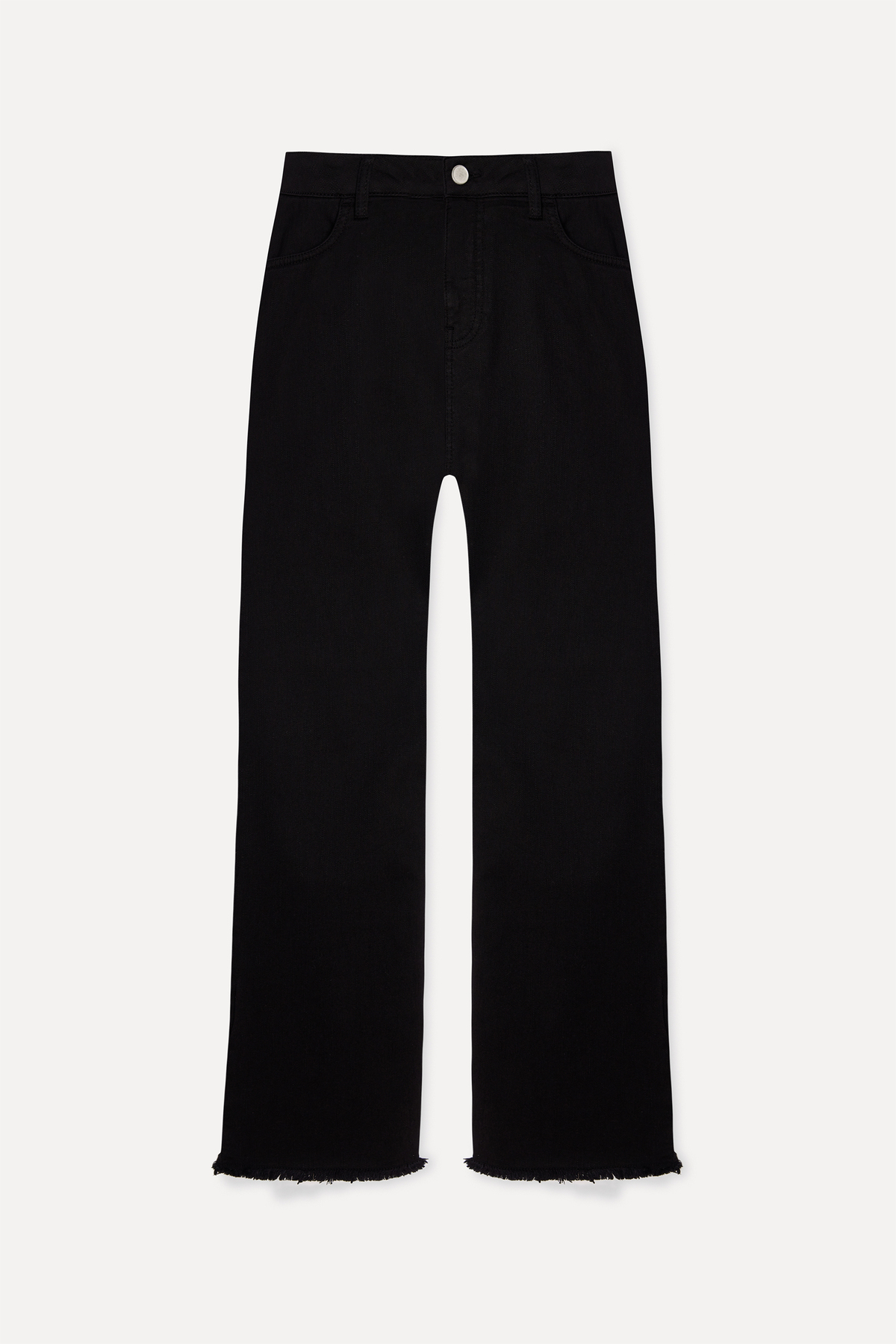 Mudo Kadın Siyah Cropped Flare Pantolon