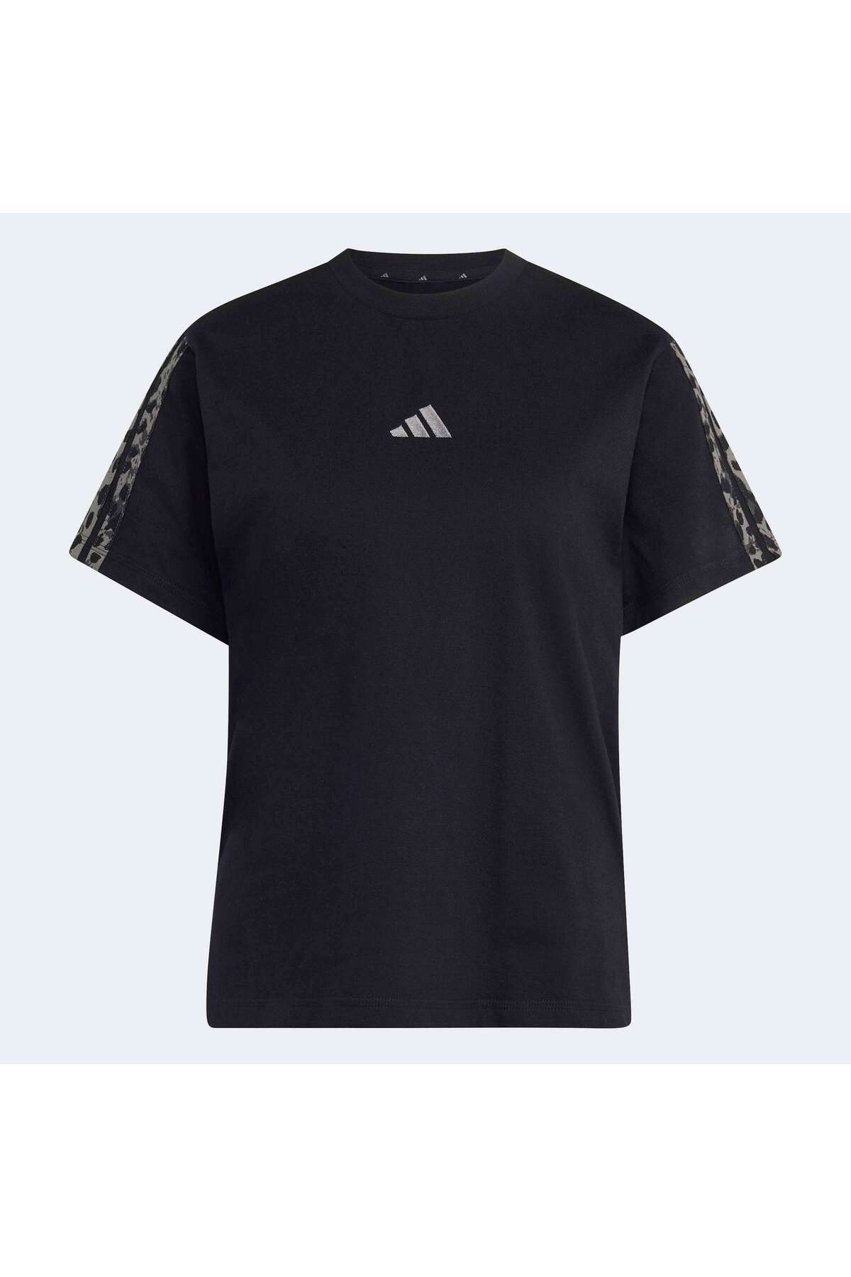 adidas W Aop 3S Sj Tee Kadın Spor T-shirt KH1550 görsel 4