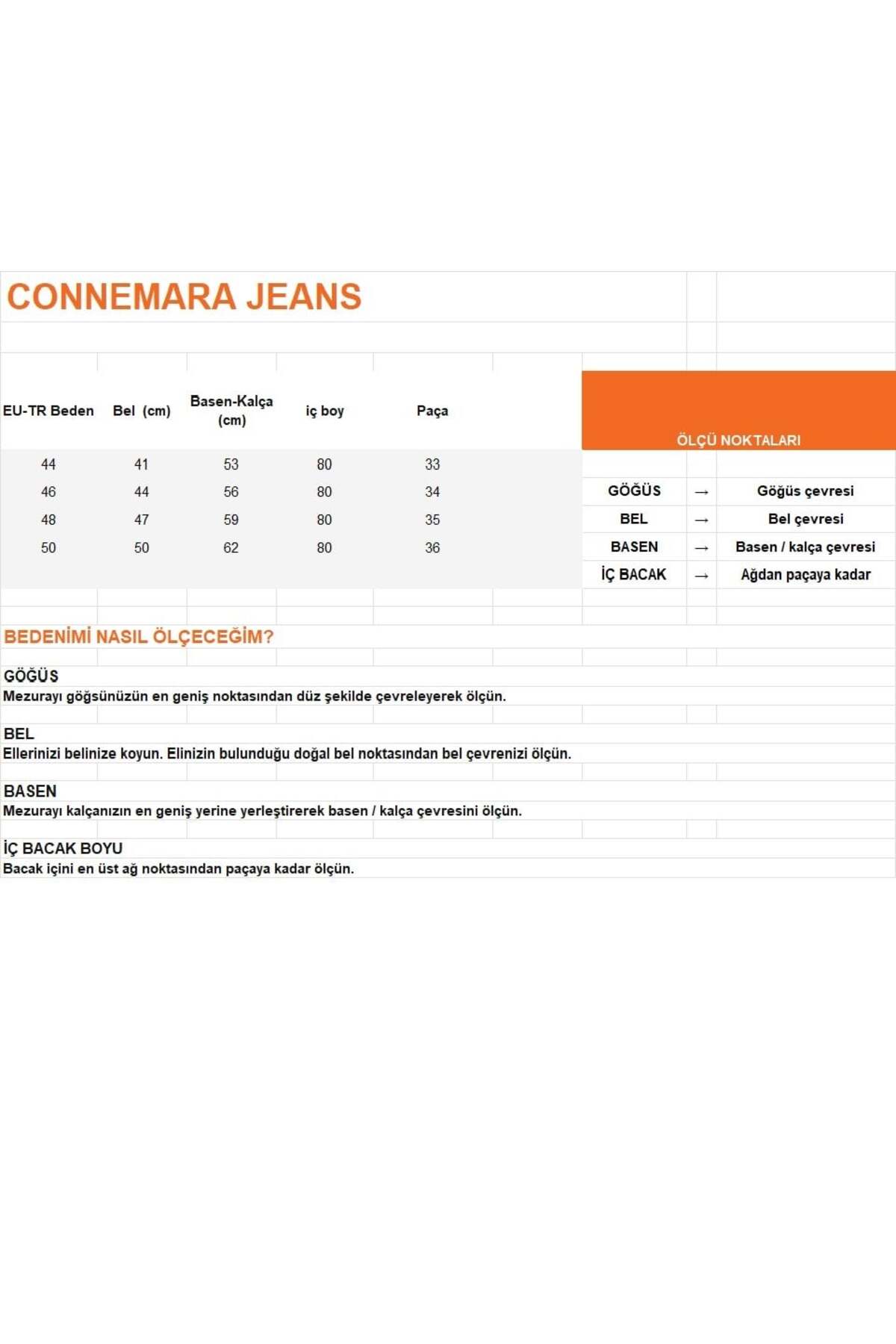 connemara  Büyük Beden Likralı Kadın Açık Mavi Yüksek Bel Wide Leg Jean Pantolon - Görsel 4