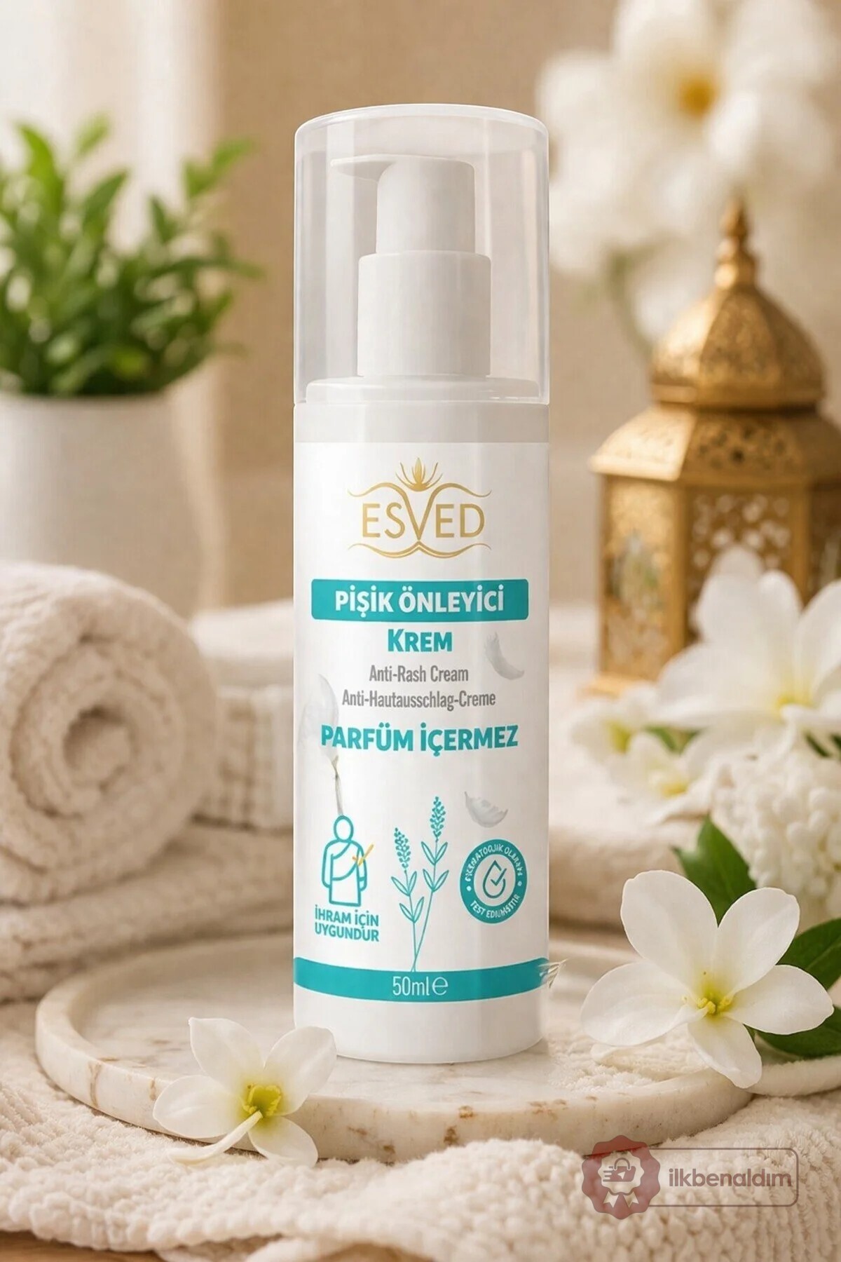 İhrama Uygun Kokusuz Pişik Kremi 50ml Hac ve Umre İçin Pişik Kremi | Parfüm İçermez — İlkbenaldim-Kokusuz–Pişik-Kremi — تصویر 3 از 6
