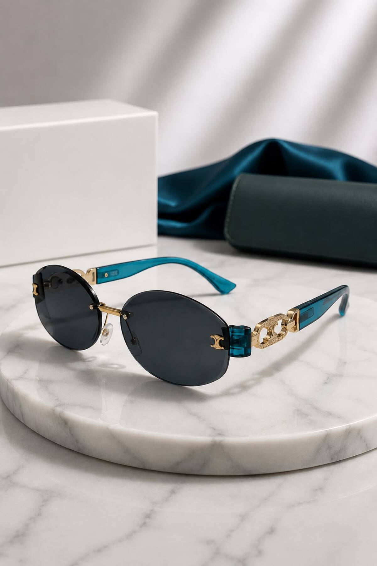 NEW SEASON MODERN STYLE GREEN SUNGLASSES FOR WOMEN
