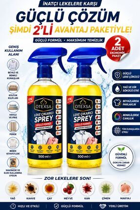 OTEXSA Çok Amaçlı Leke Çıkarıcı Sprey – Güçlü Yağ ve Kir Sökücü, İnatçı Lekel...