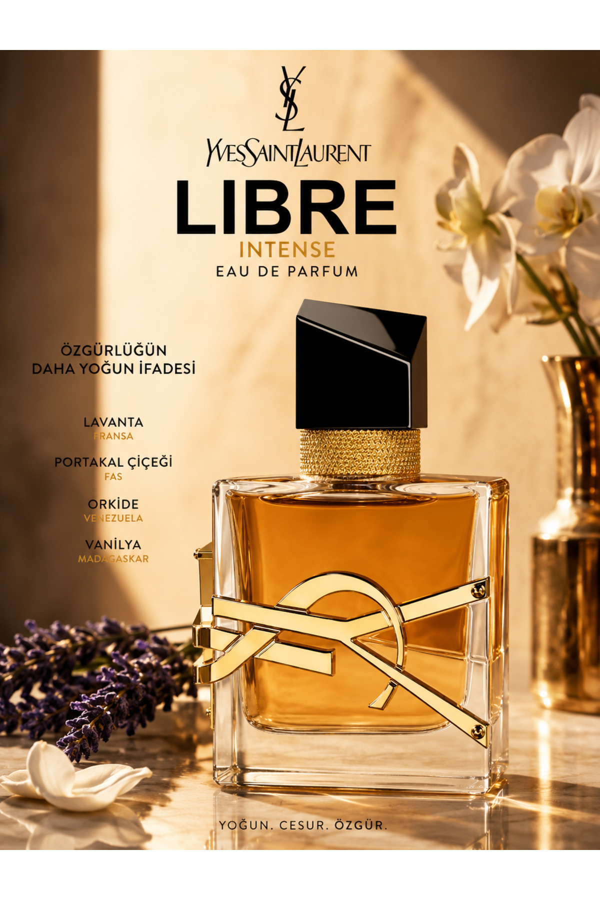 香水(ユニセックス)  LIBRE EAU DE PARFUM INTENSE 30ml Yves Saint Laurent Libre Intense Eau de EDP Yeni Kadın Parfümü