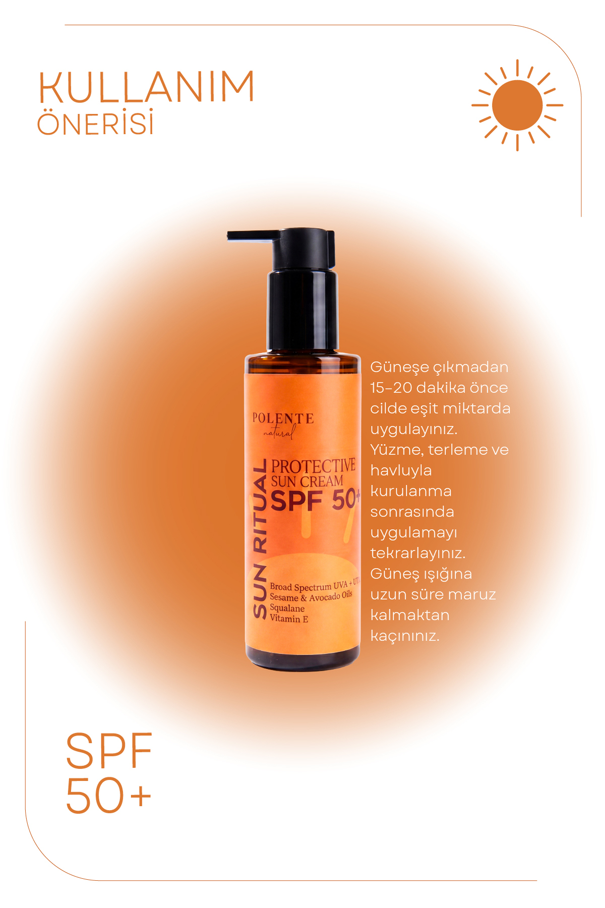 SPF 50⁺ Protective Sun Cream - SPF 50⁺ Güneş Koruyucu Krem - (200 ml) — Güneş Serisi - Güneş Kremi — تصویر 3 از 5