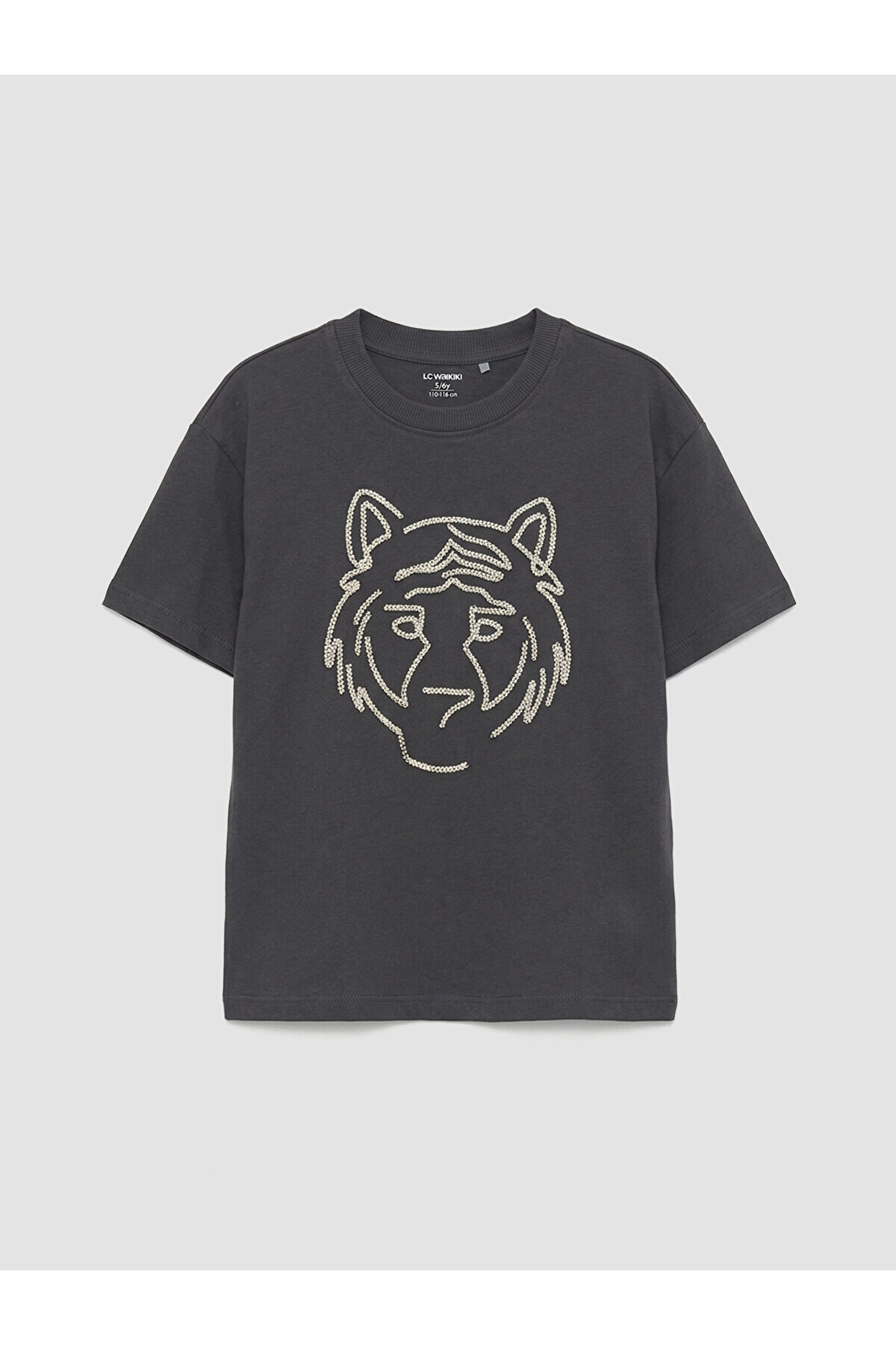 LC Waikiki Nevavm Farklı Baskılı Tiger Printed Boy's T-Shirt