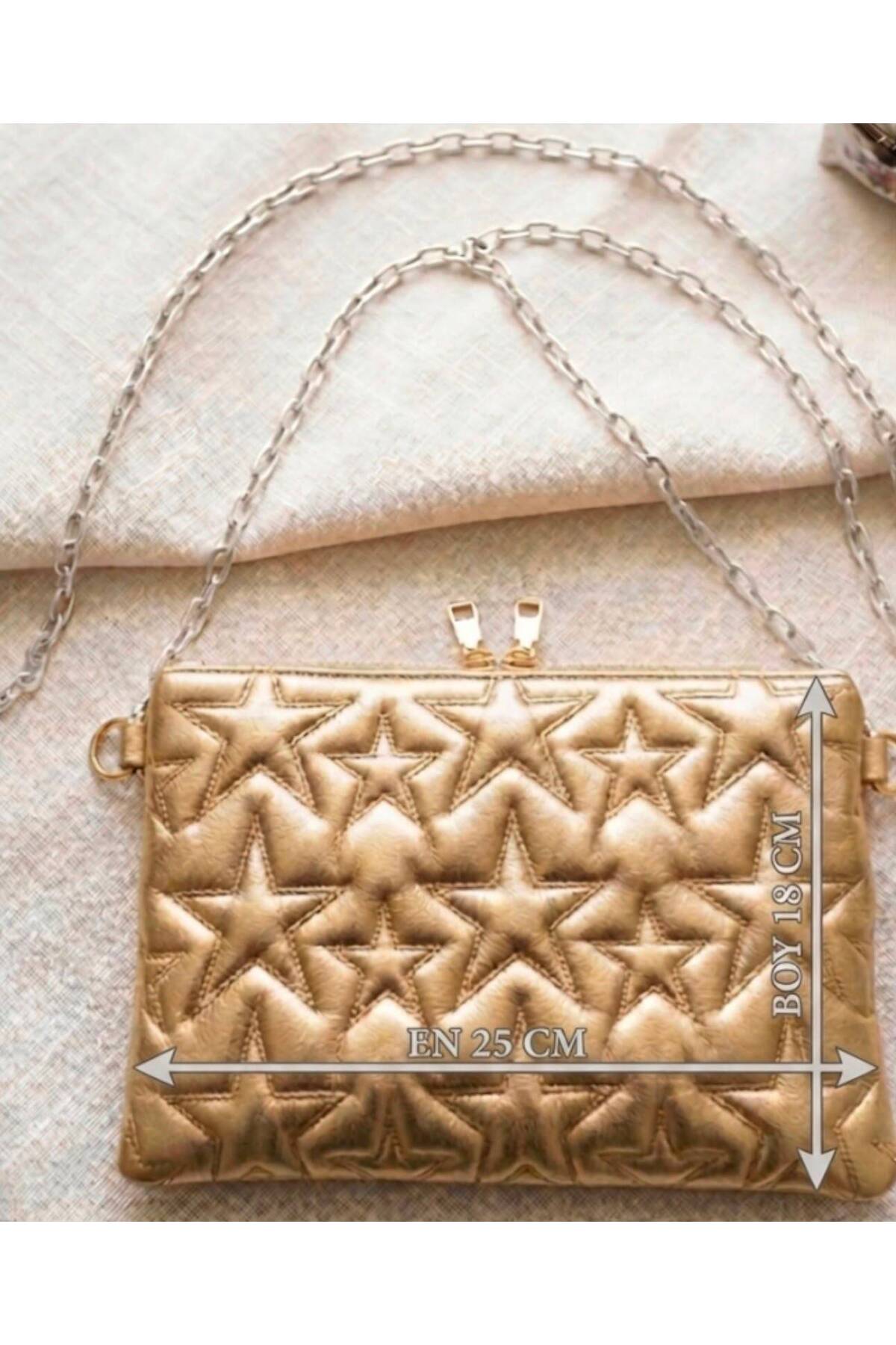addy Celestial Star Bag Yıldızlı Zincir Askılı El Ve Omuz Çantası görsel 3