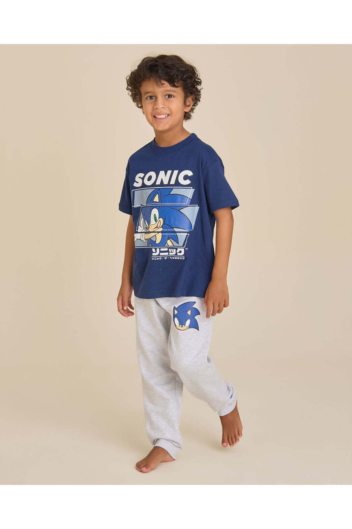 REDTAG Boys Navy Sonic Pyjama Set