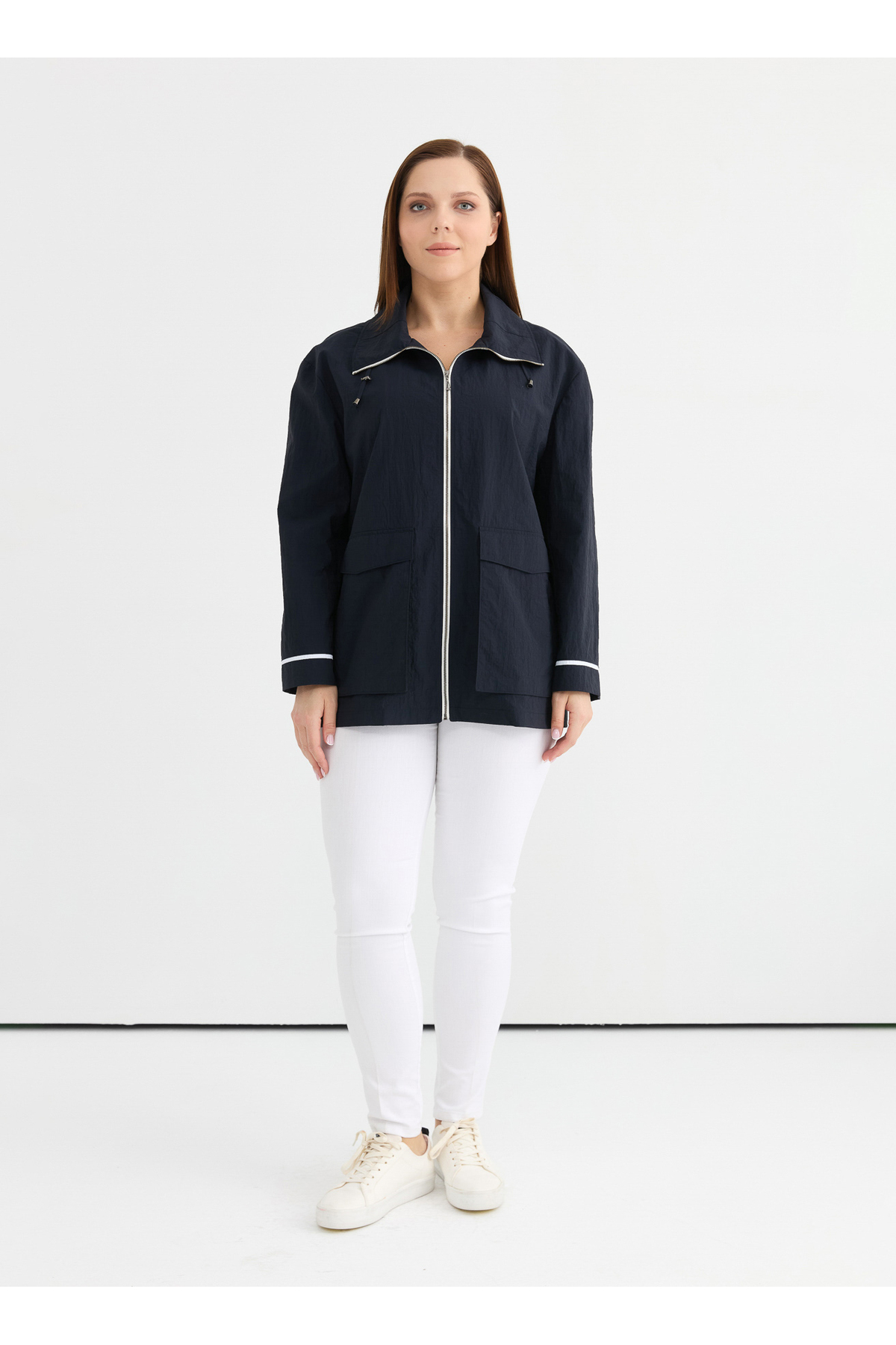 Selen Lacivert Kadın Trençkot 26YSL9579 görsel 3