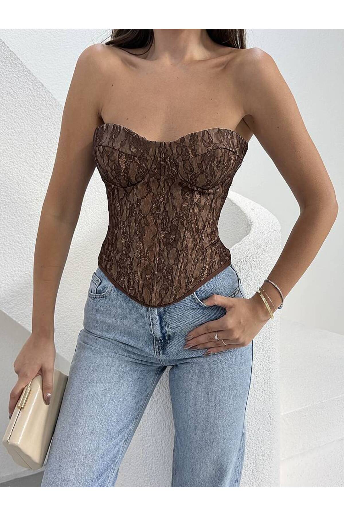 MAXMOOR FLOWER Büstiyer 7395 - Acı Kahve görsel 2