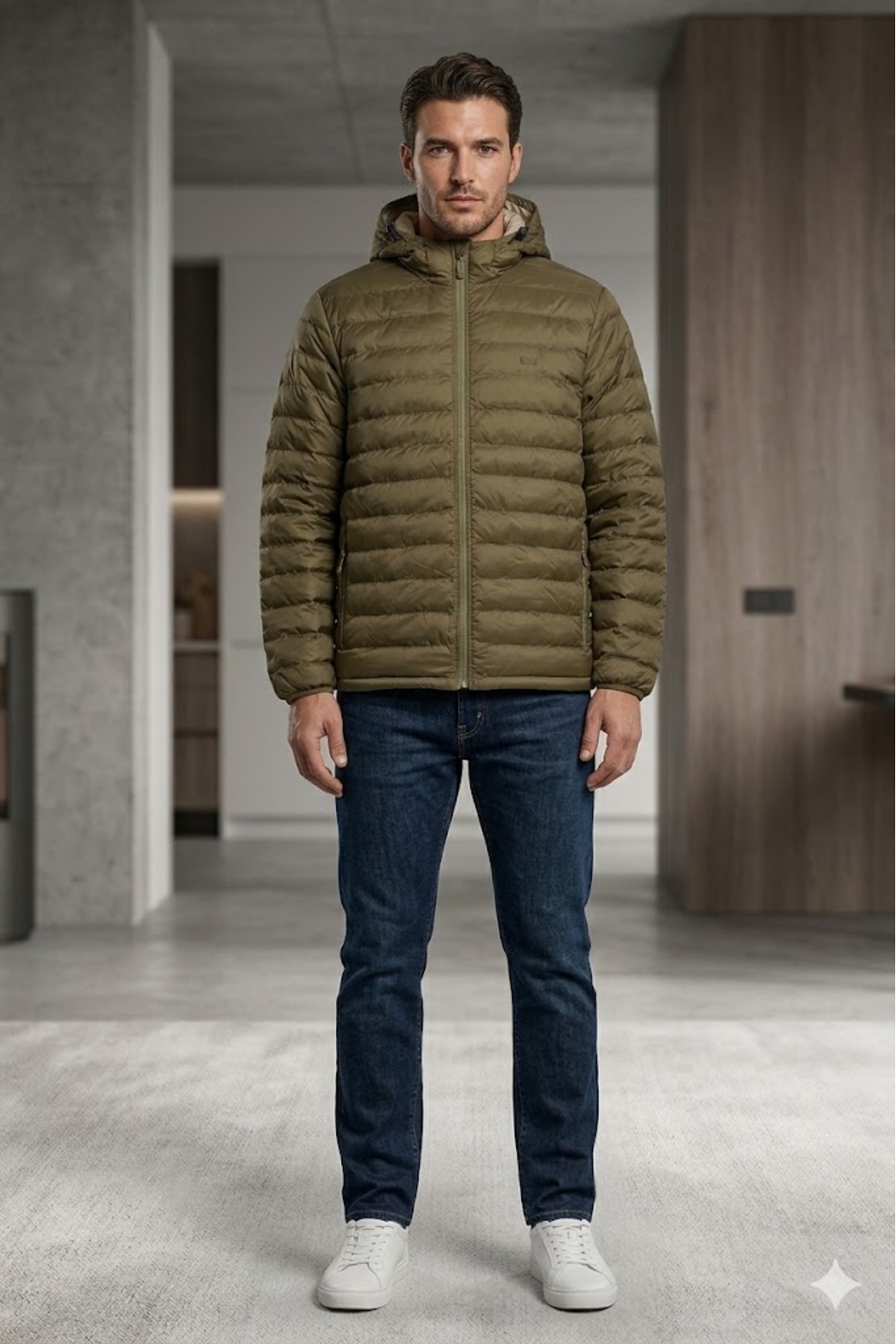 کاپشن مردانه پددار، سایز معمولی، خاکی لیوایز کاپشن Levi's