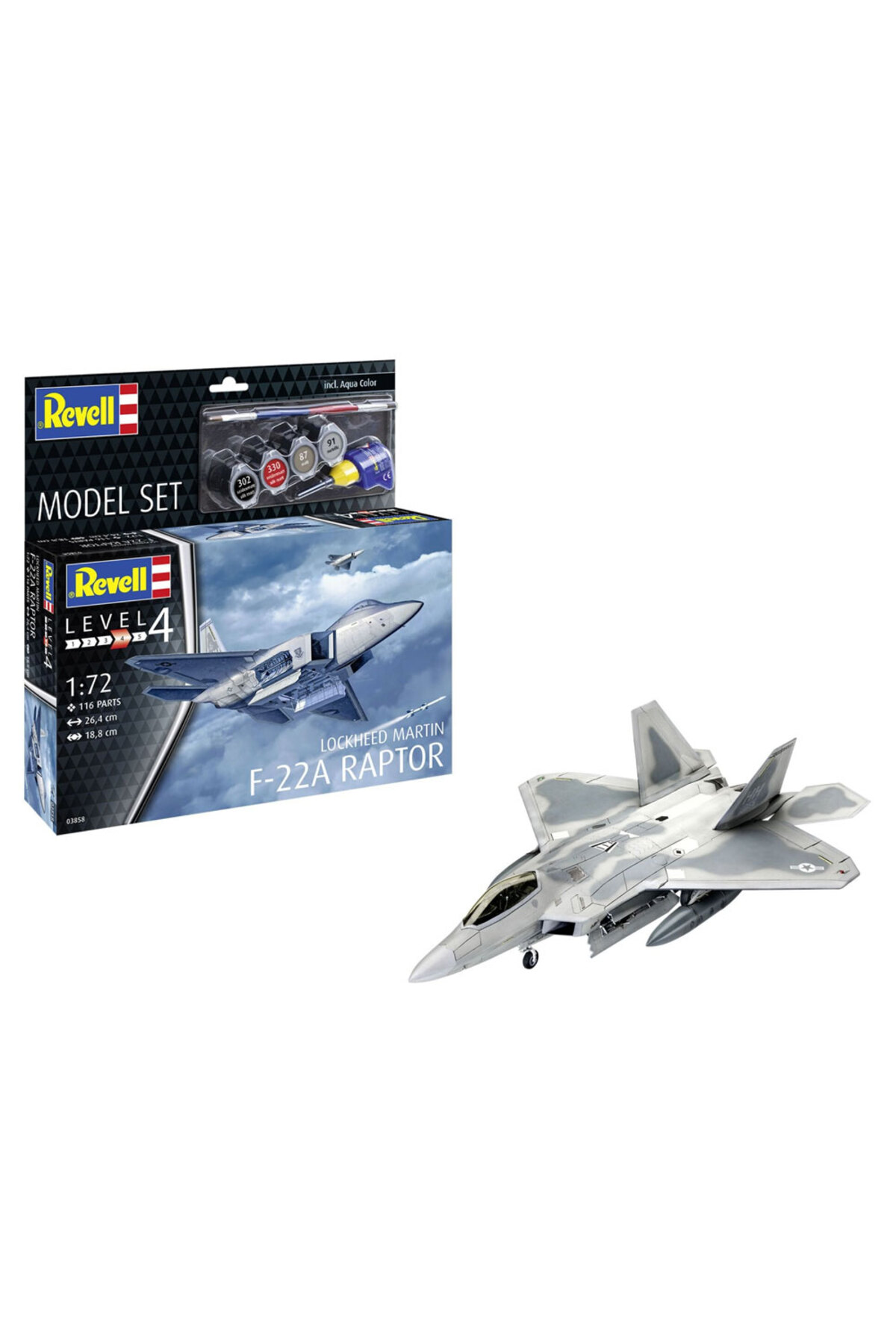 REVELL Model Set Uçak Lockheed Martin F-22A Raptor 63858 - Fiyatı