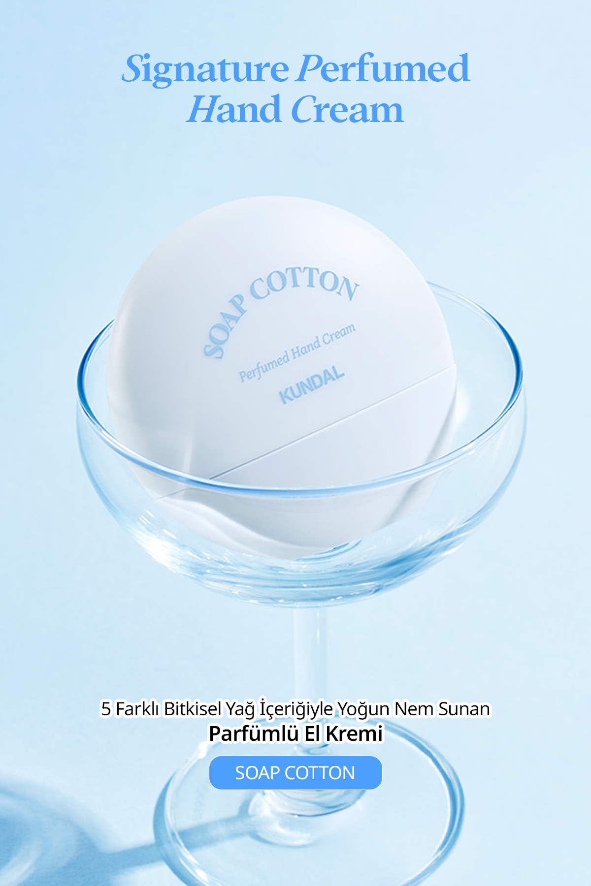 Kundal Yoğun Nem Sunan Parfümlü El Kremi Signature Perfumed Hand Cream (Soap Cotton) — 9574