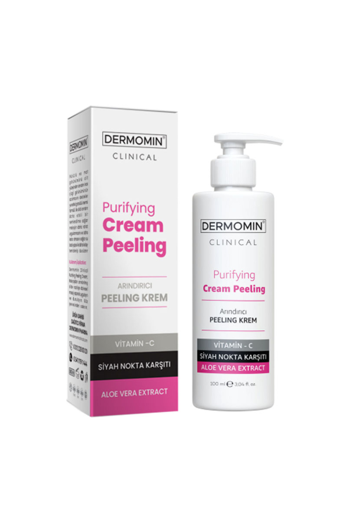 DERMOMİN Peeling Krem 100Ml C Vitamini,Aloe Vera Jel, Allantoin,Vitamin E — DYKP