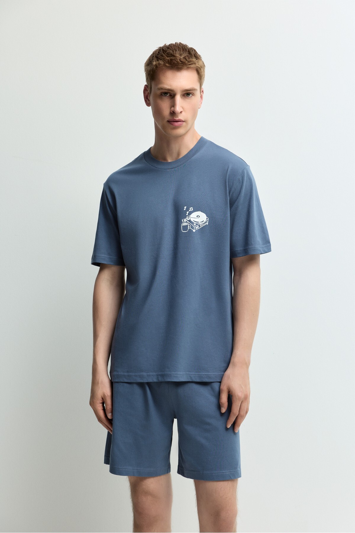 LEFTIES Desenli kısa pijama takımı görsel 2