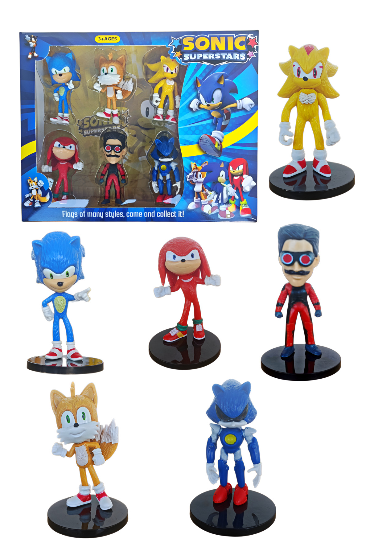 Brother Toys Sonic 6lı Figür Set Mavi Kirpi Sonik Ve Arkadaşları