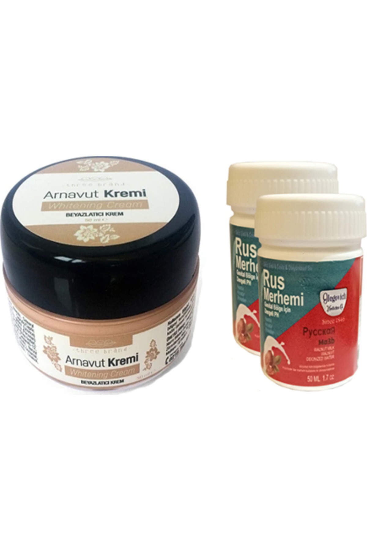 Bezos Three Brand Arnavut Kremi1 Adet + Rus Merhemi 50 ml 2 Adet — GU-EYF-21936-AGC01