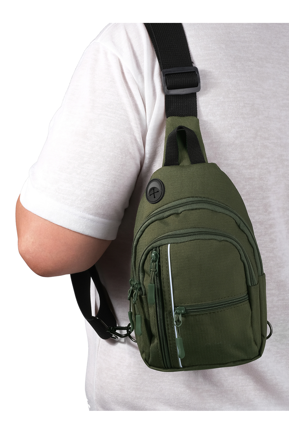 Bagacar Küçük Boy Usb Girişli Çok Gözlü Su Geçirmez Günlük Kullanım Çapraz Omuz Çantası görsel 7