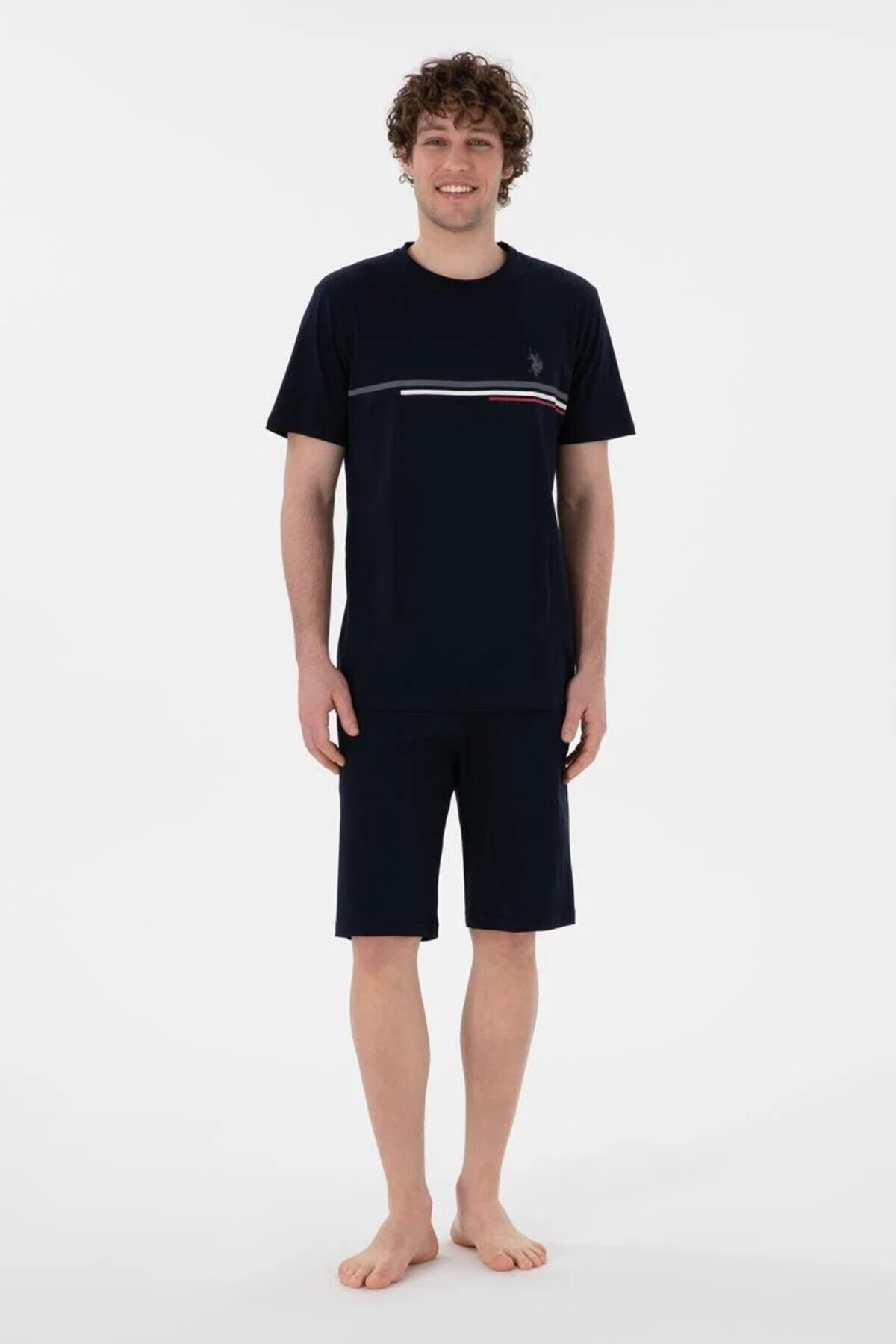 ست پیژامه و لباس خواب مردانه یقه ایستاده | یو اس پولو U.S. Polo Assn. TYCA86D60C4C61A5D1E4A5800 TR - تصویر 4