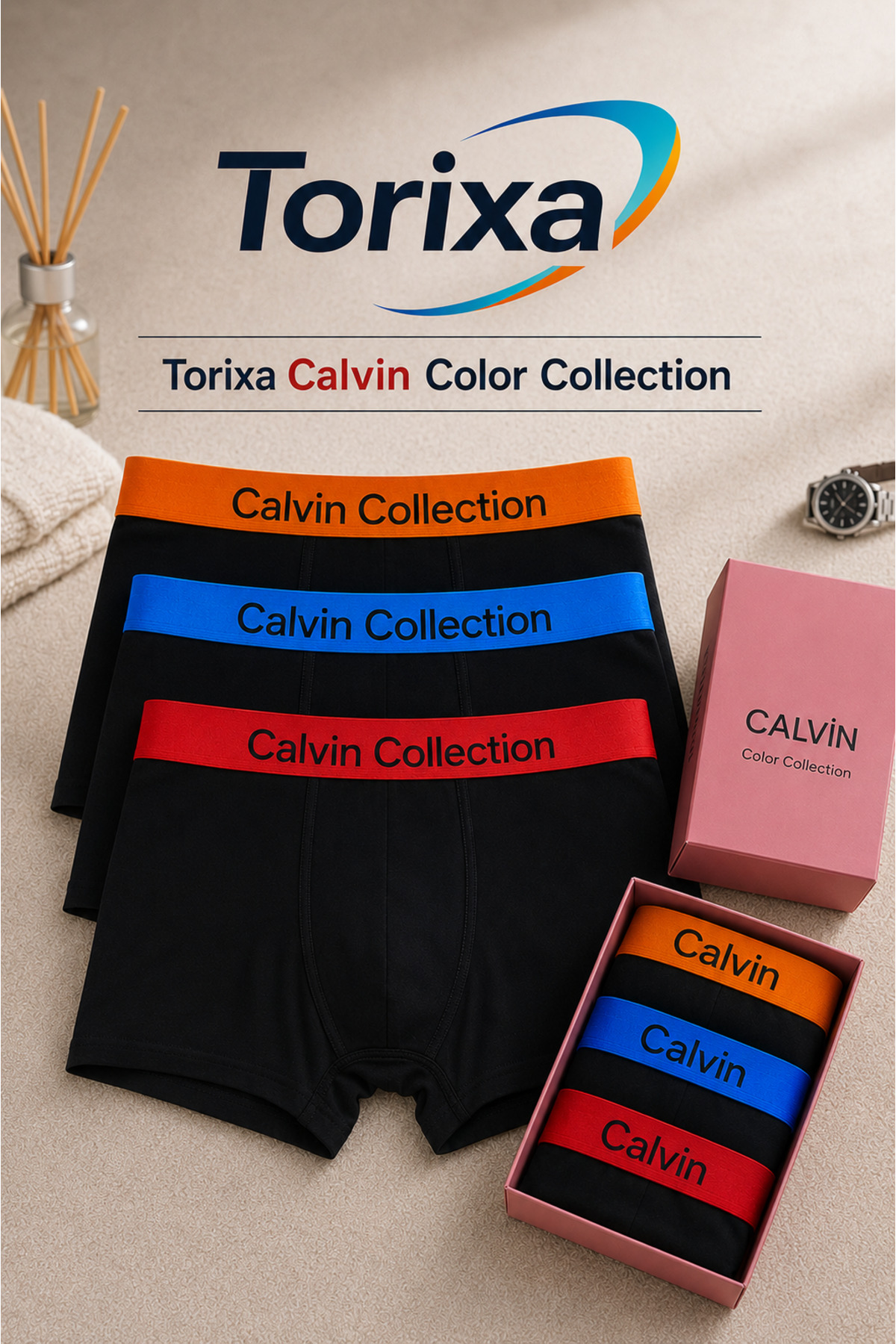 Torixa Calvin 3 Pieces Lycra Boxed Boxers