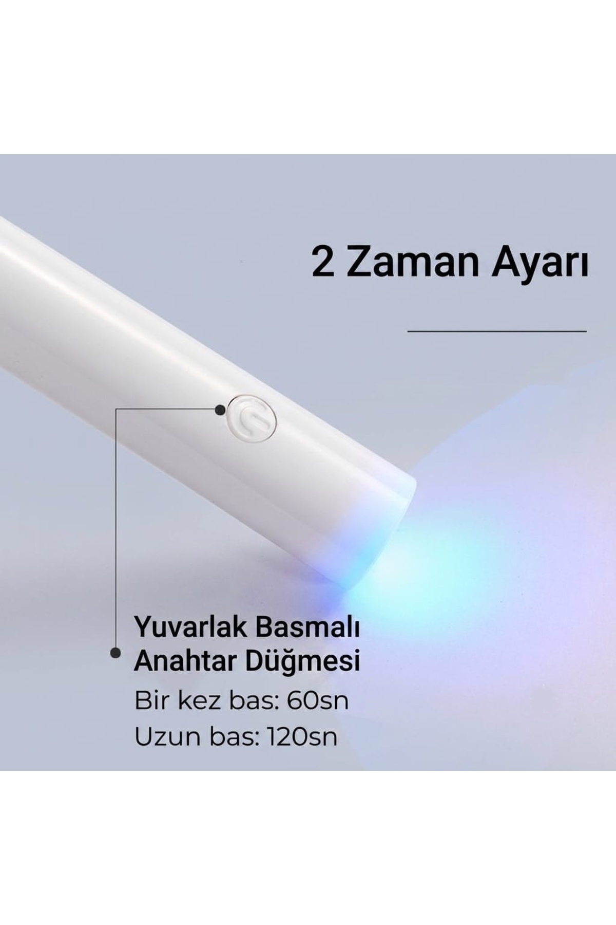 Mini Taşınabilir Oje Jel Tırnak Kurutucusu USB Kablolu Zaman Ayarlanabilir Beyaz Renk — c20-minibeyazojekurutucu-da — تصویر 3 از 6