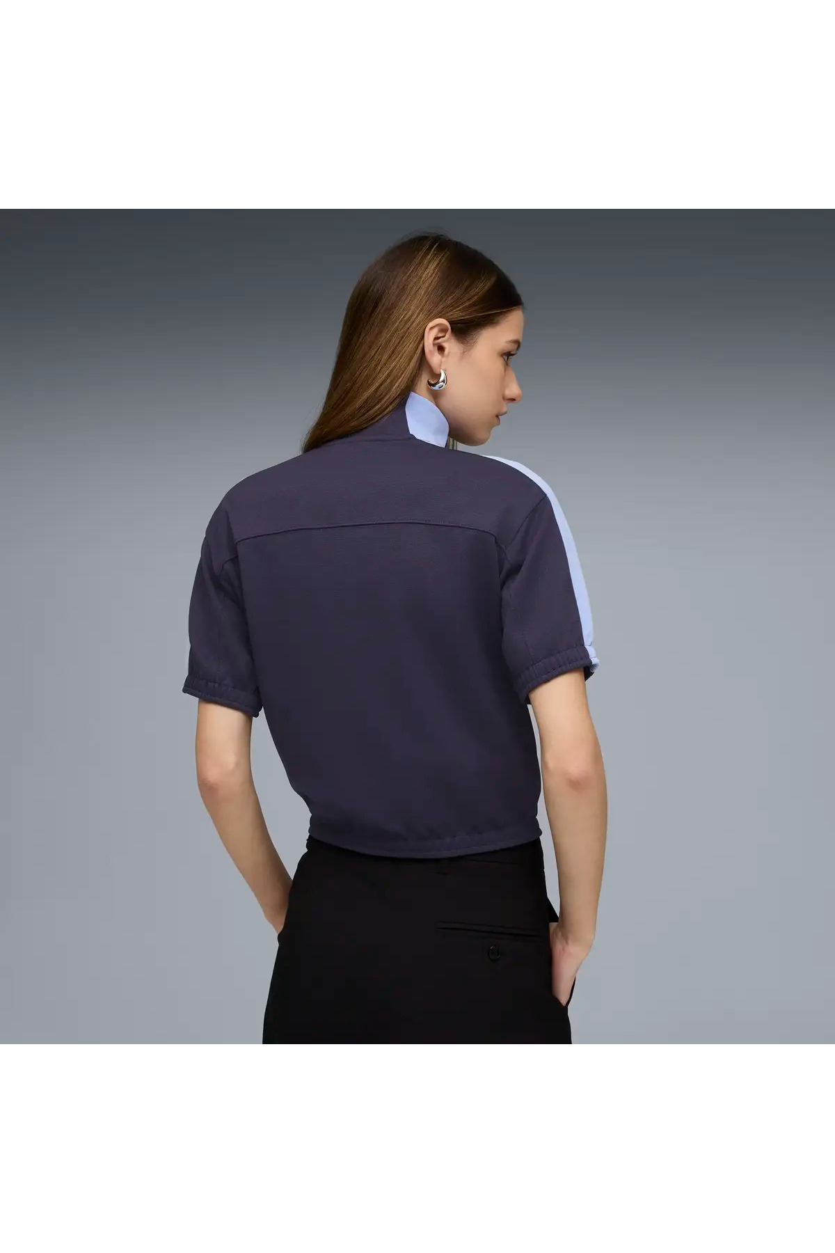 Puma T7 Short Sleeve Jacket Mor Kadın Ceket görsel 4