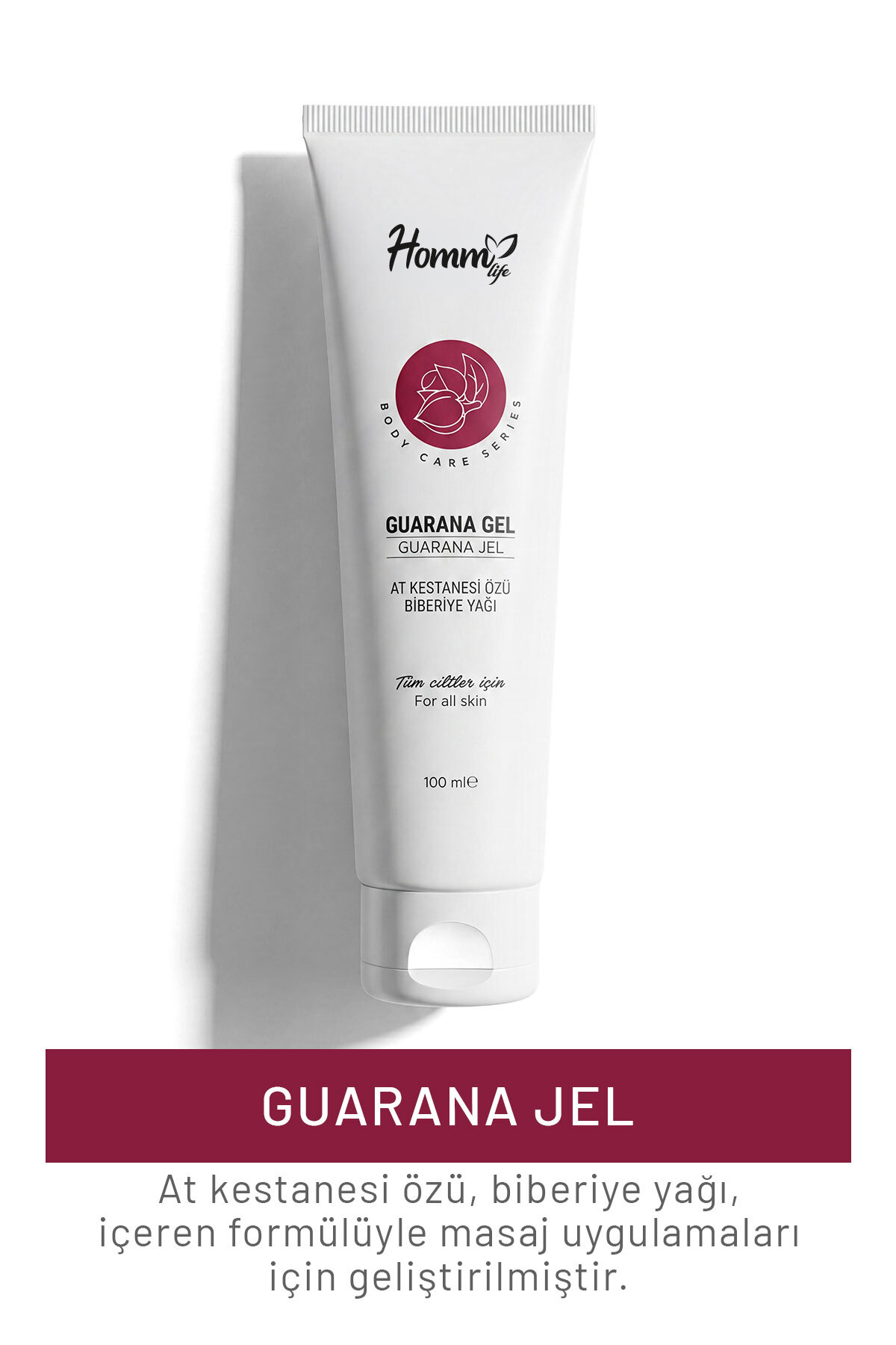 homm Guarana Özlü Sıkılaştırıcı Vücut Bakım Jeli At Kestanesi & Biberiye 100 ml — FN2327