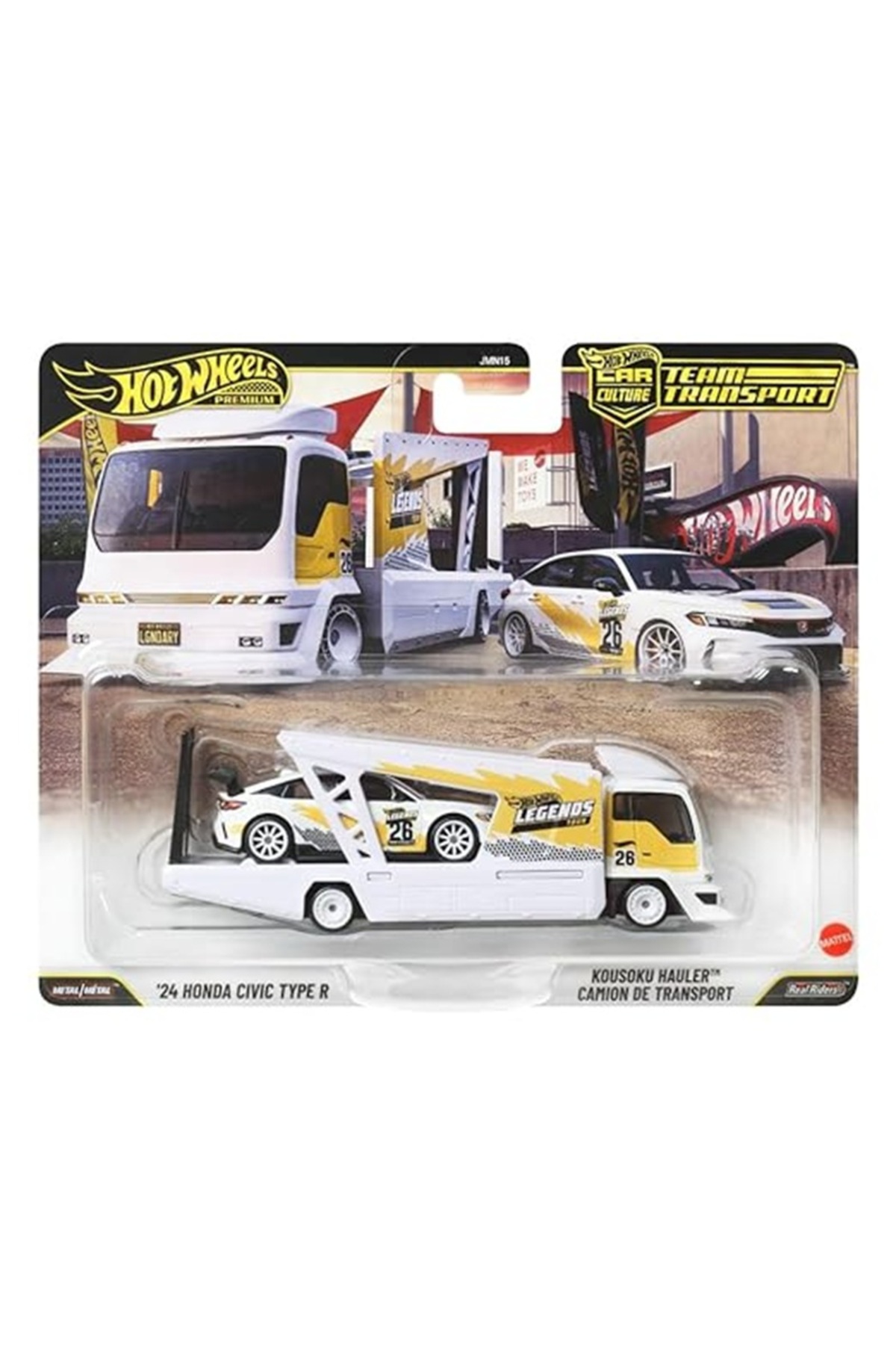 HOT WHEELS Premium Team Transport Kousoku Hauler + 2024 Honda