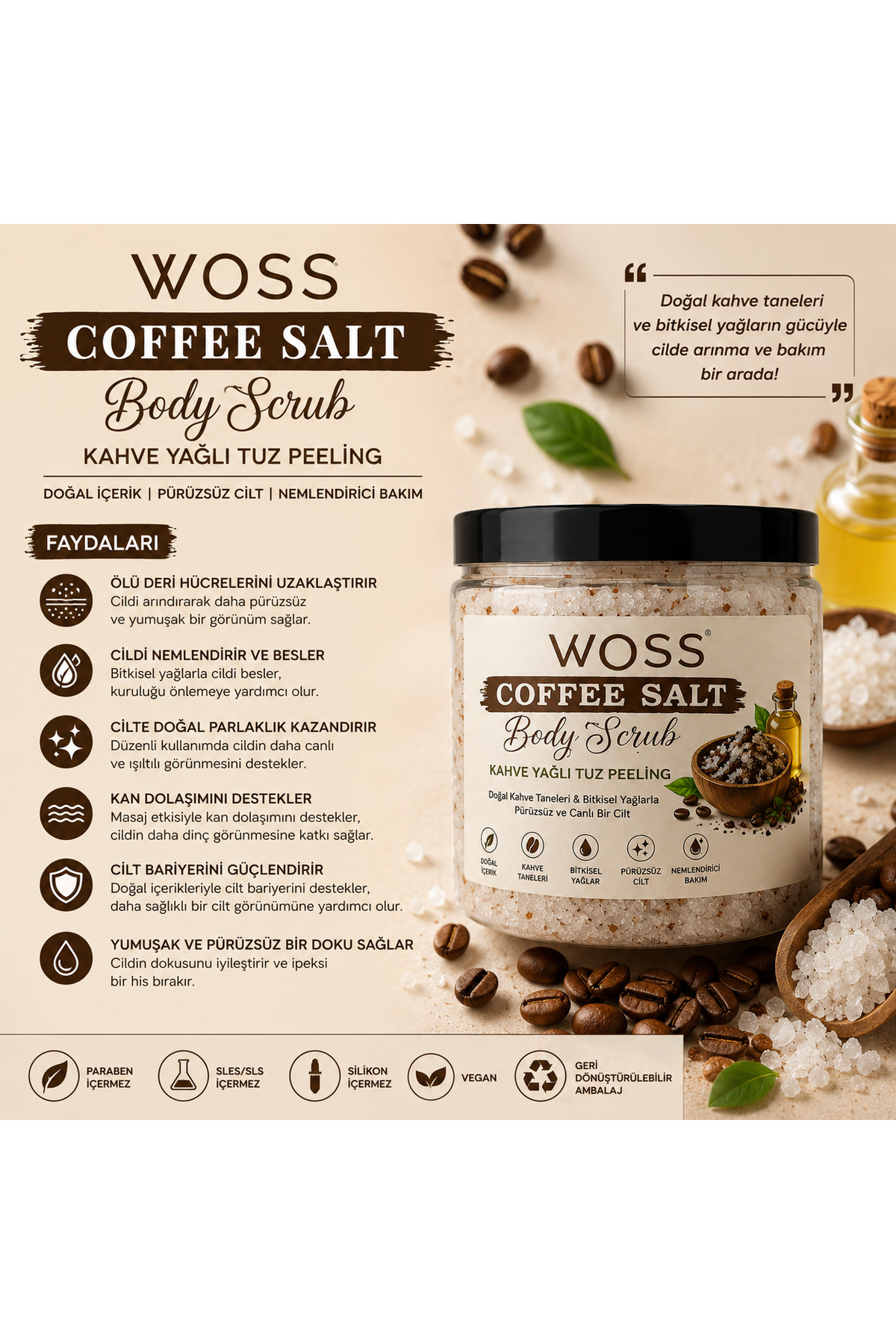 Coffee Salt Body Scrub 300 GR — CF300001 — تصویر 3 از 4