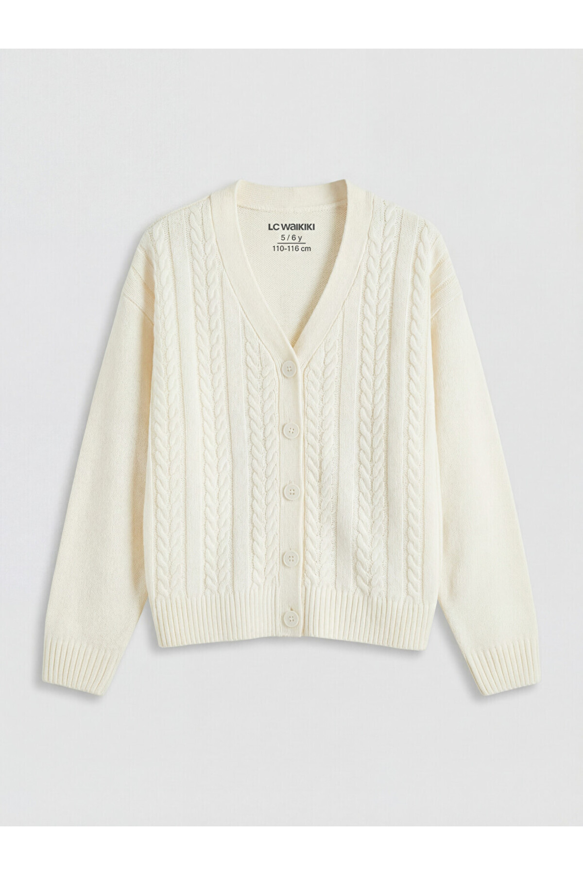 LC Waikiki V Neck Girls' Knitwear Cardigan