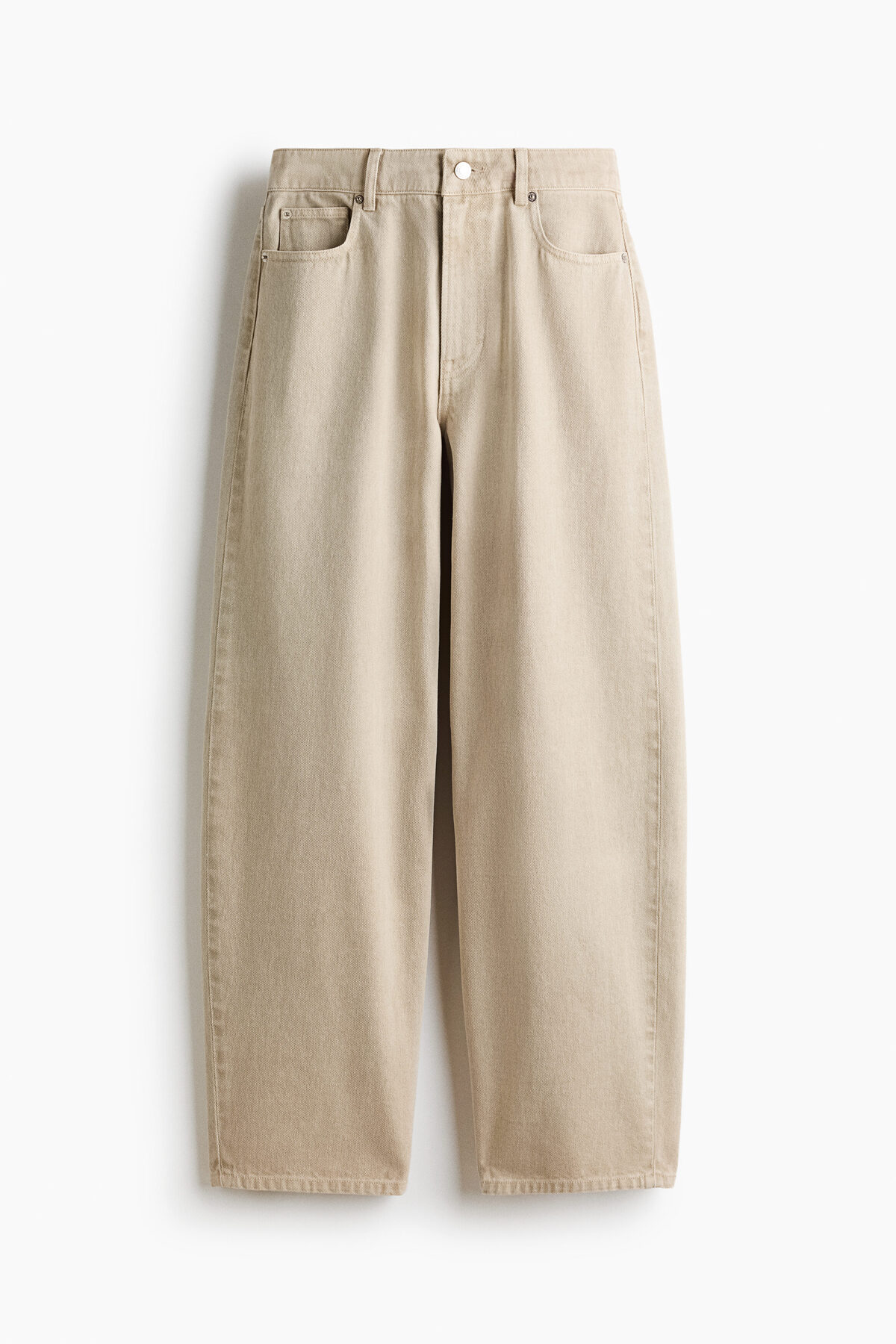 H&M Baggy Barrel Regular Waist Jeans görsel 6