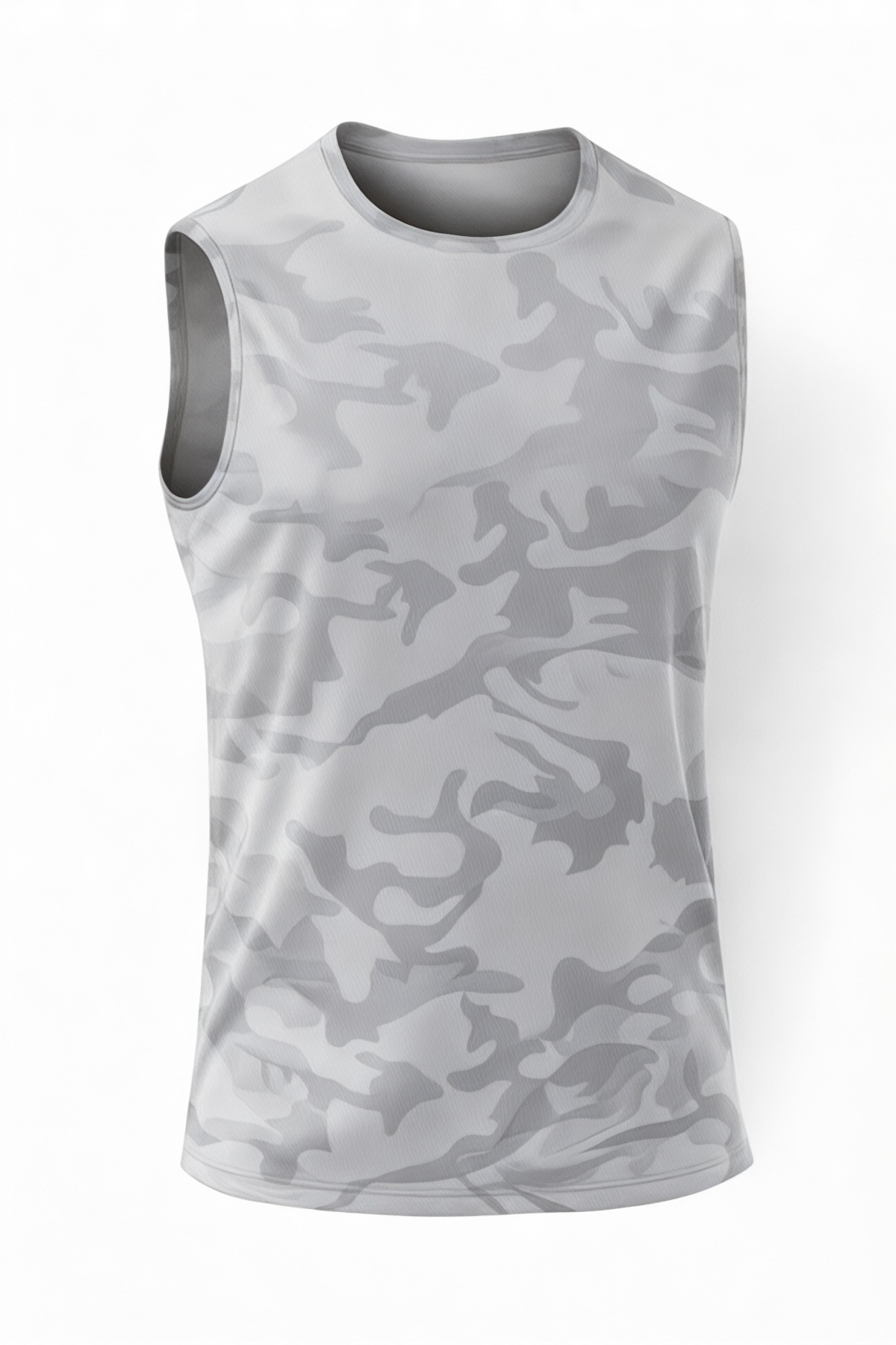 SERABLANKA Erkek Nem Emici Hızlı Kuruma Atletik Teknik Sporcu Sıfır Kol T-shirt görsel 2