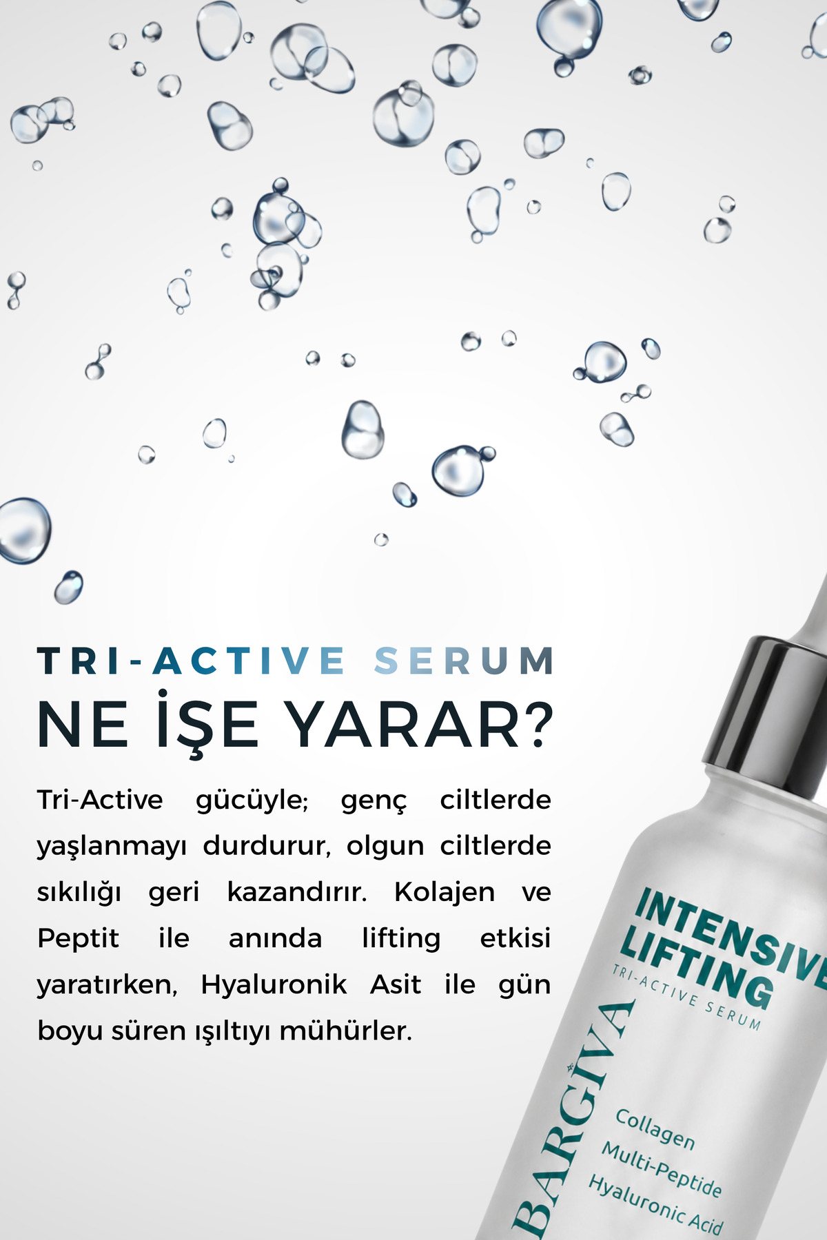Intensive Lifting Yaşlanma Karşıtı Tri-Active Kolajen, Multi-Peptit ve Hyalüronik Asit Cilt Bakım Serumu 30 ml - Sıkılaştırıcı & Yoğun Nemlendirici — bargitrıactvsrm — تصویر 4 از 8