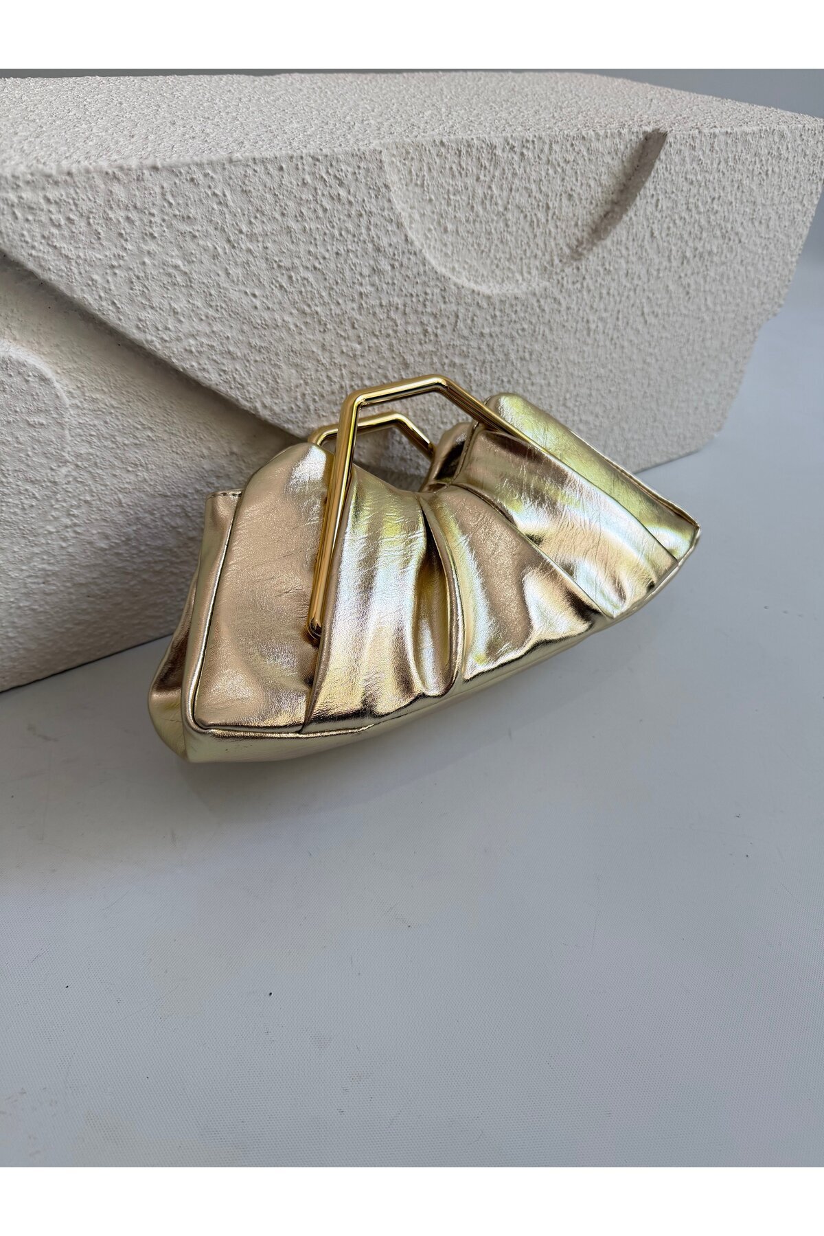 Mia Collection Ubud Model Düğün Nişan Abiye Çanta Gold görsel 2