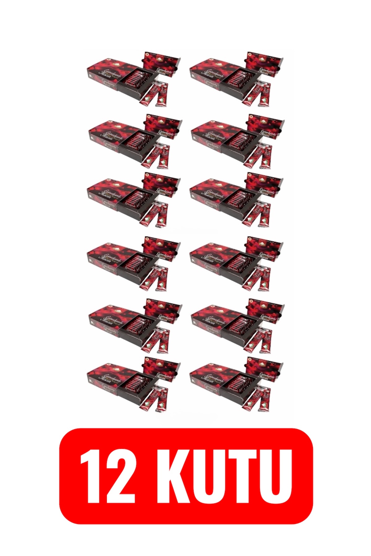 Themra Bal Ginsengli Bitkisel Karışımlı Mesir Epimedyümlü1 Macun 12 Kutu — 76555566