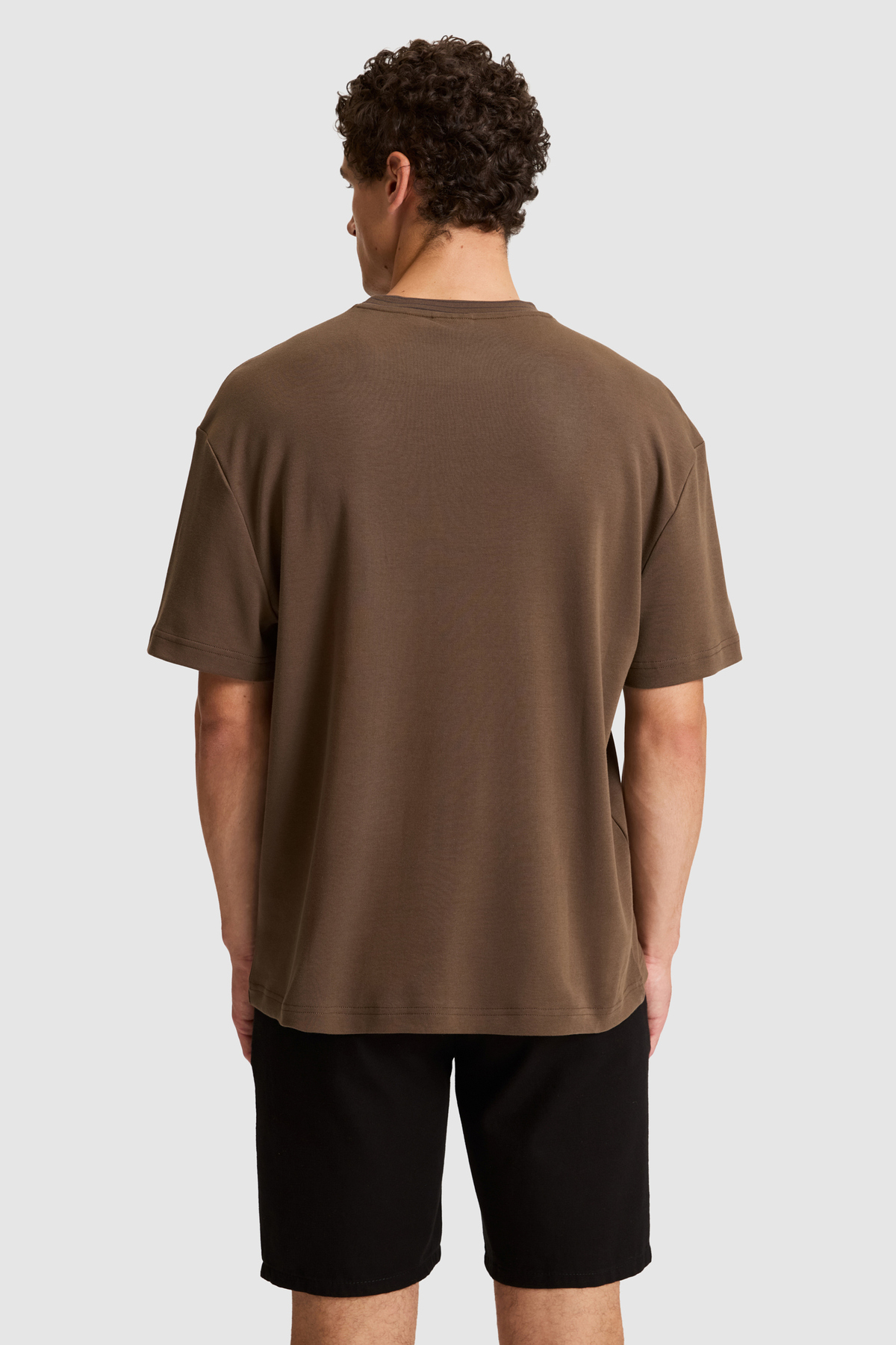 U.S. Polo Assn. Erkek Kahverengi Comfort Fit Bisiklet Yaka Tişört 50326976-VR029 görsel 5