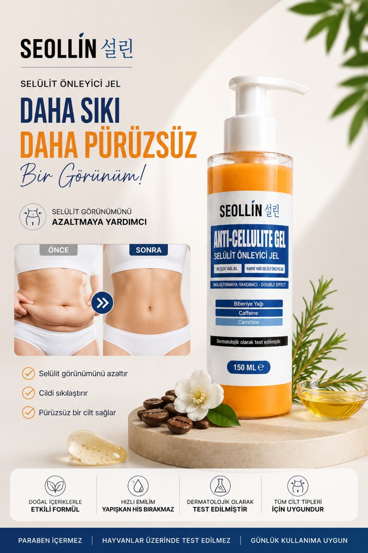 Selülit Ve Çatlak Giderici Vücut Şekillendirici Jel 150 ml — sde222 — تصویر 2 از 3