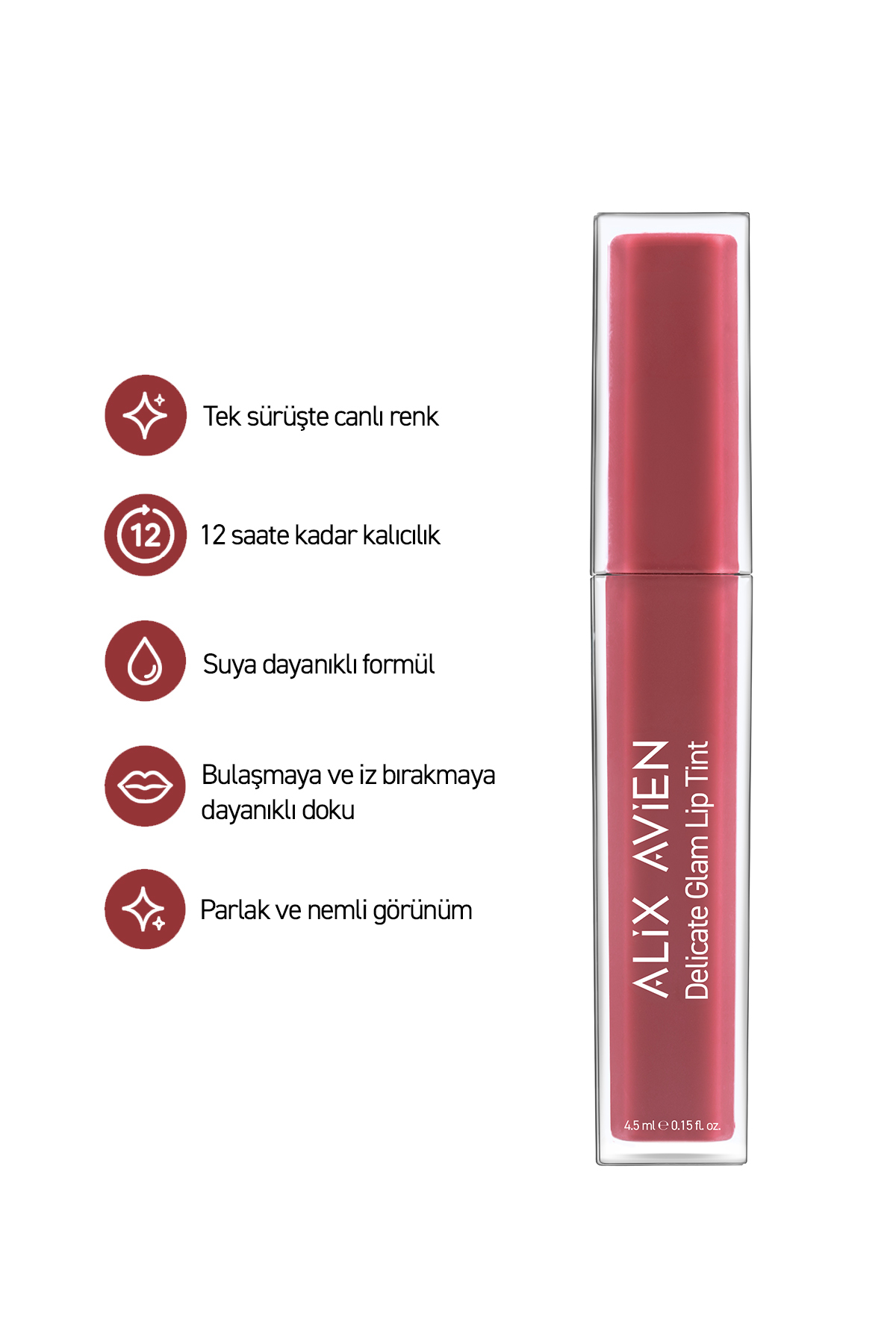 Su Bazlı Parlak Bitişli Dudak Tinti - Delicate Glam Lip Tint 708 Purple Addiction — صورتی LIPTINT — تصویر 3 از 6