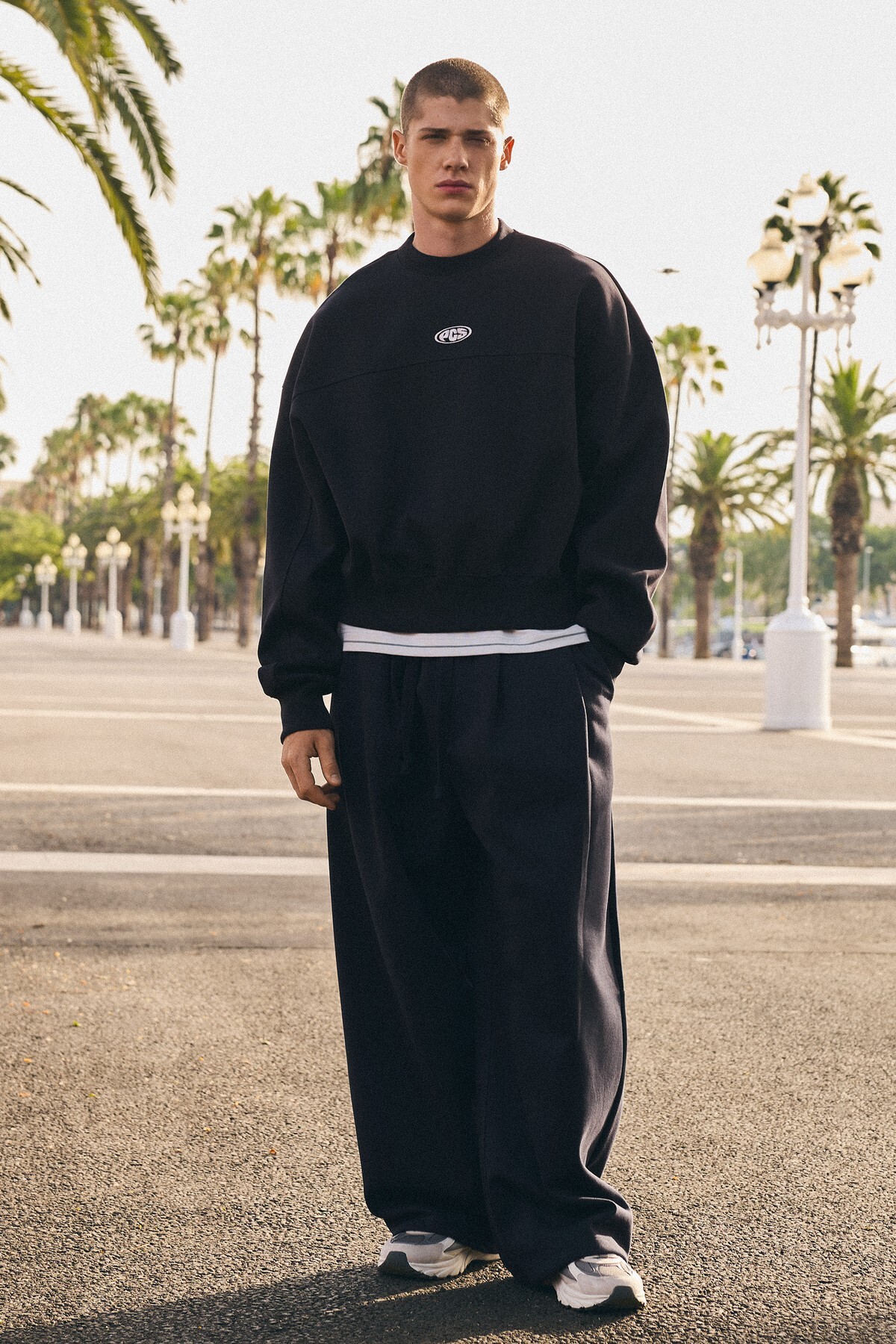 Pileli super baggy fit pantolon