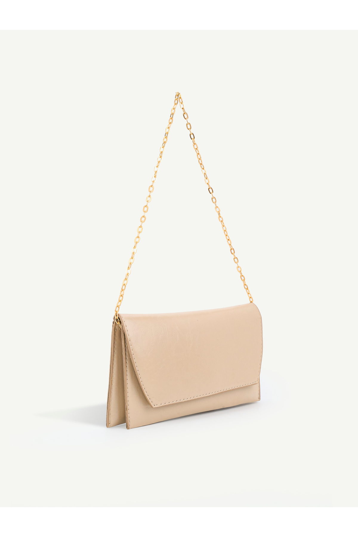 Mojeva Sisi Zincir Askılı Mıknatıs Detaylı Kapaklı Kadın El ve Omuz Çantası, Şık Portföy Clutch görsel 2