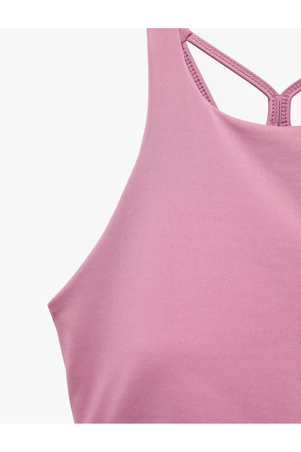 Koton Slim Fit İp Askılı Kolsuz Sırt Detaylı Kaplı Sporcu Sütyeni görsel 7