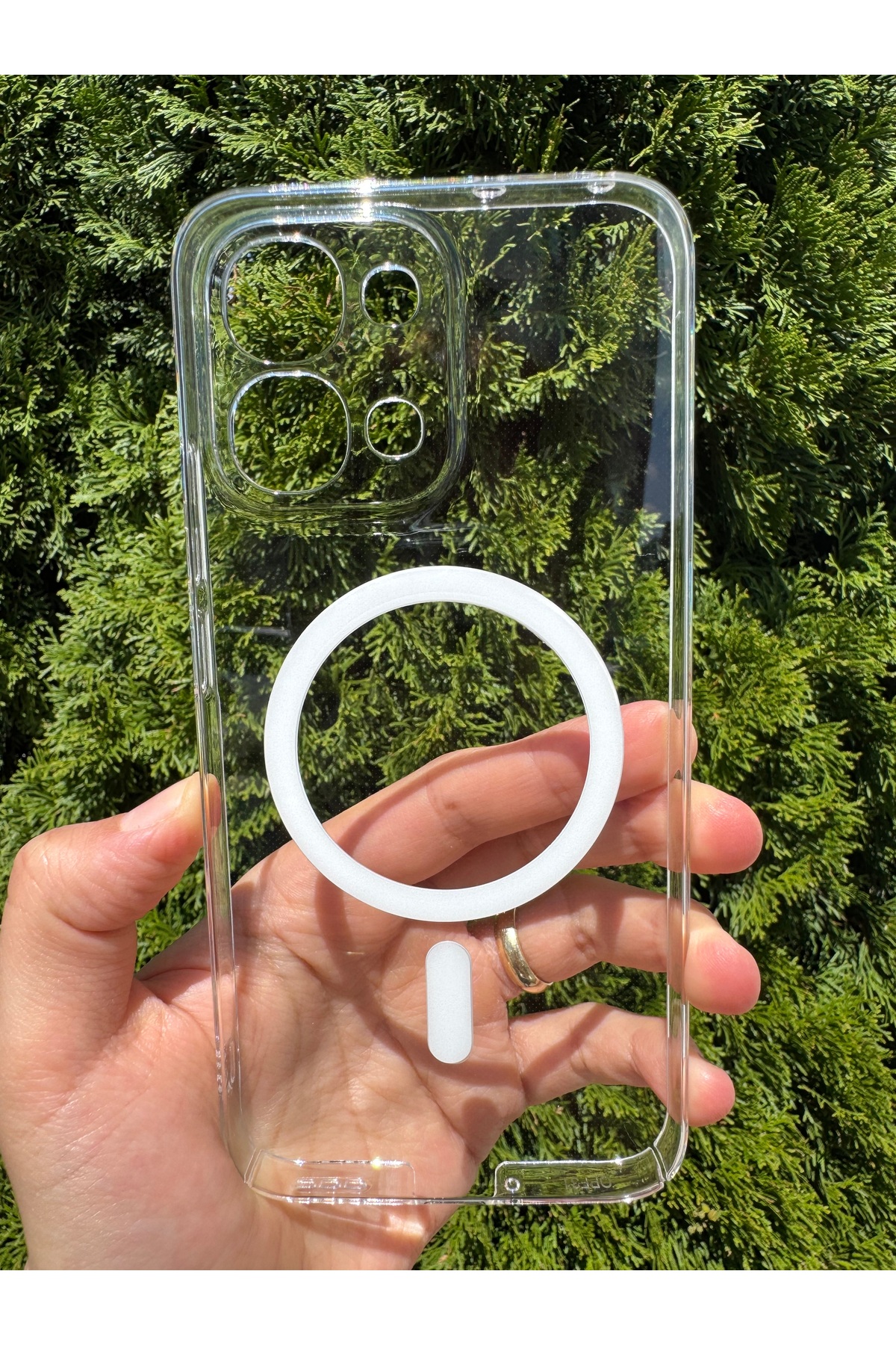 Oppo A6 Pro Uyumlu Kılıf İnce Sert Sararmaz Magsafe Kamera Korumalı Koruyucu Dayanıklı Transparan Arka Kapak